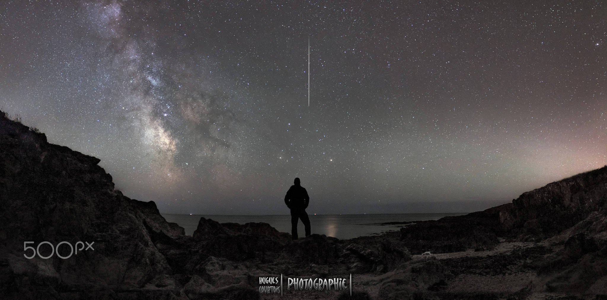 Plage de Doelan: La voie lactée, saturne, Mars, un meteore et moi.