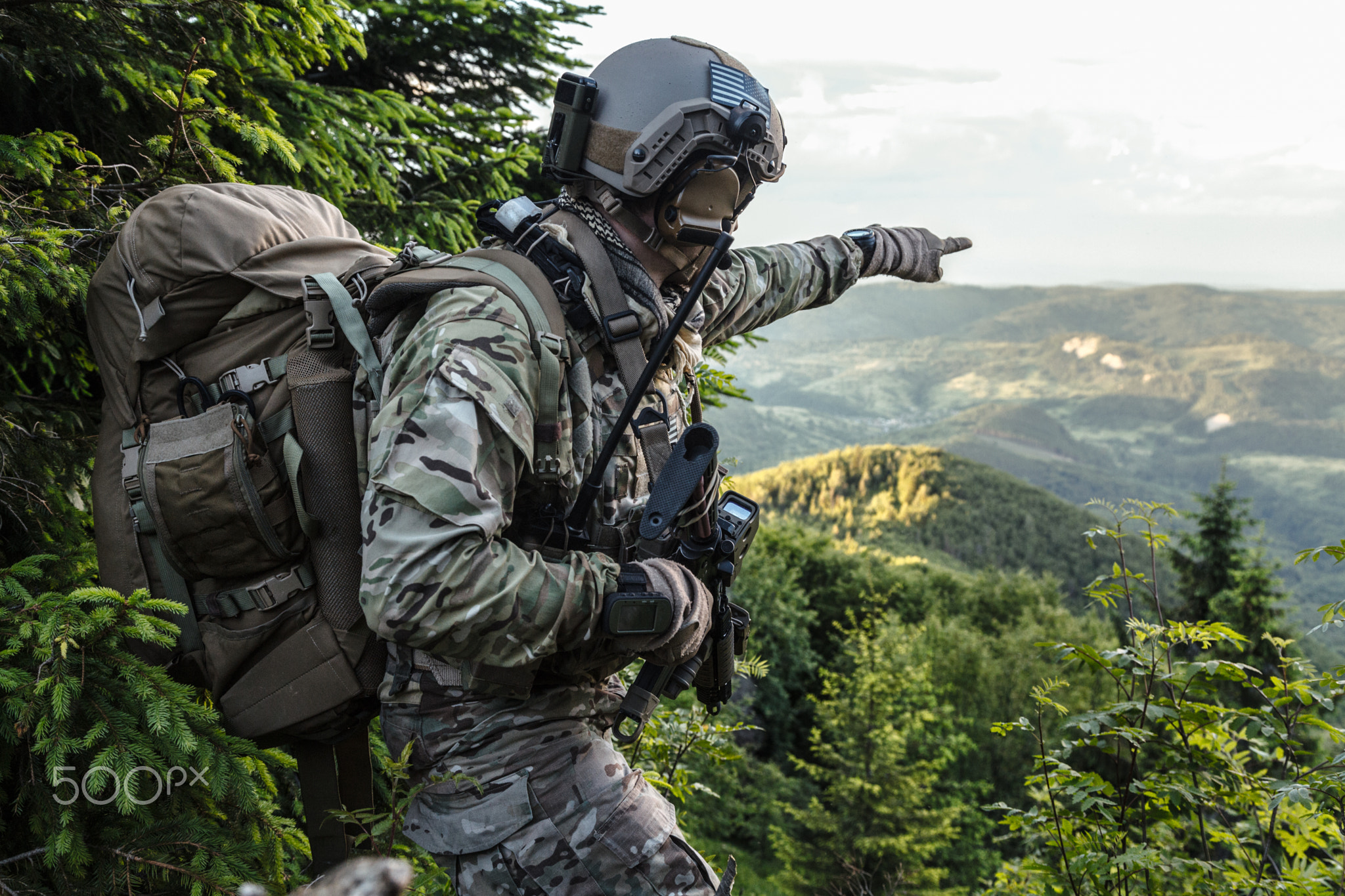 army ranger in the mountains