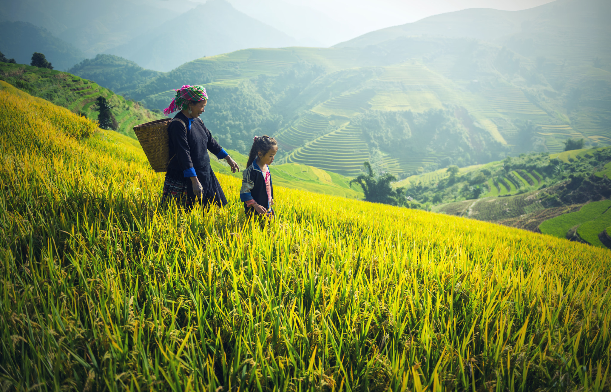 Mother and Daughter Hmong