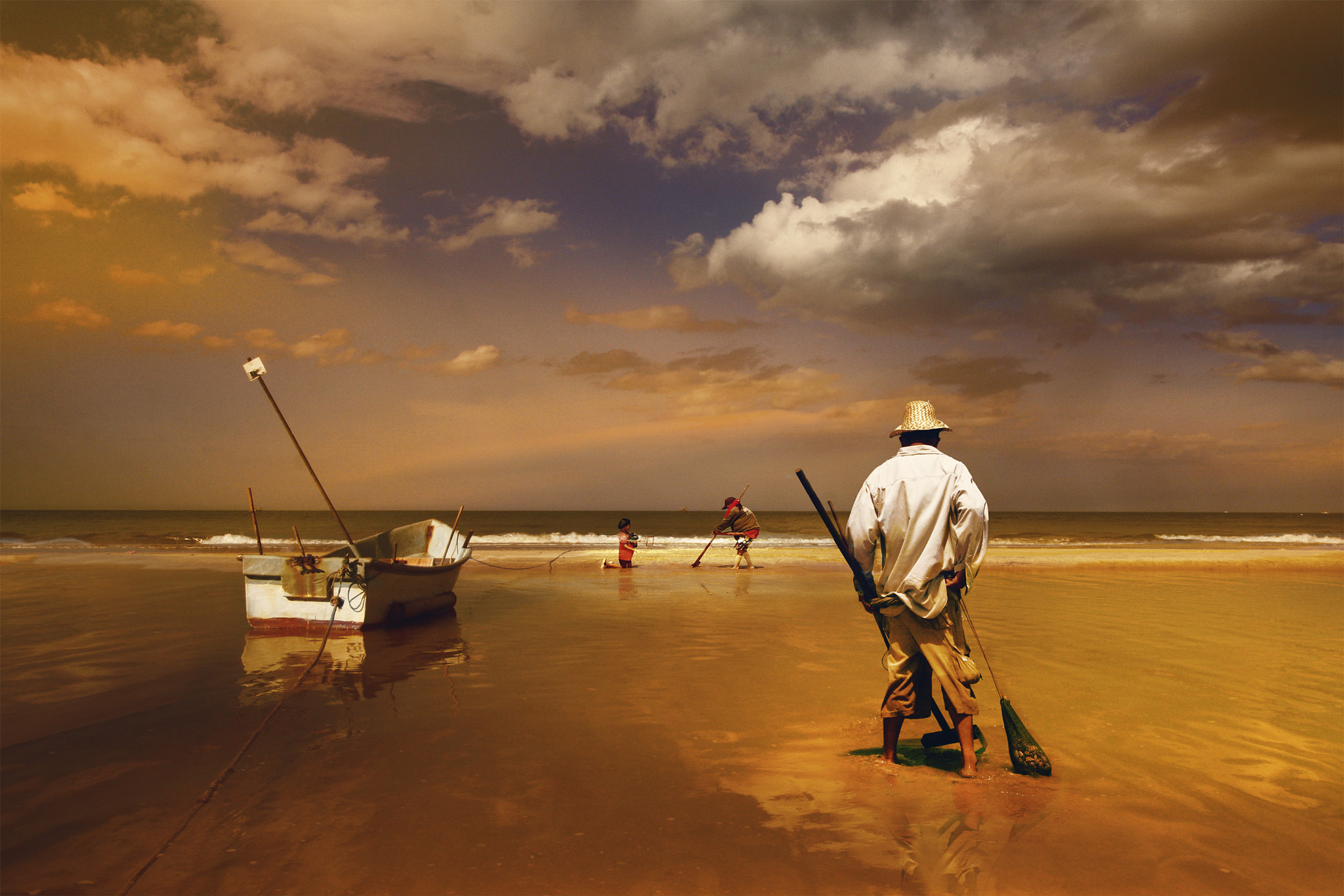 Canon EOS 40D sample photo. Shells fishermen photography
