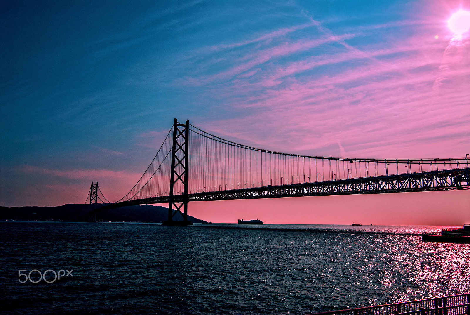 Nikon AF-S Nikkor 16-35mm F4G ED VR sample photo. Nighifall the longest bridge in the world photography