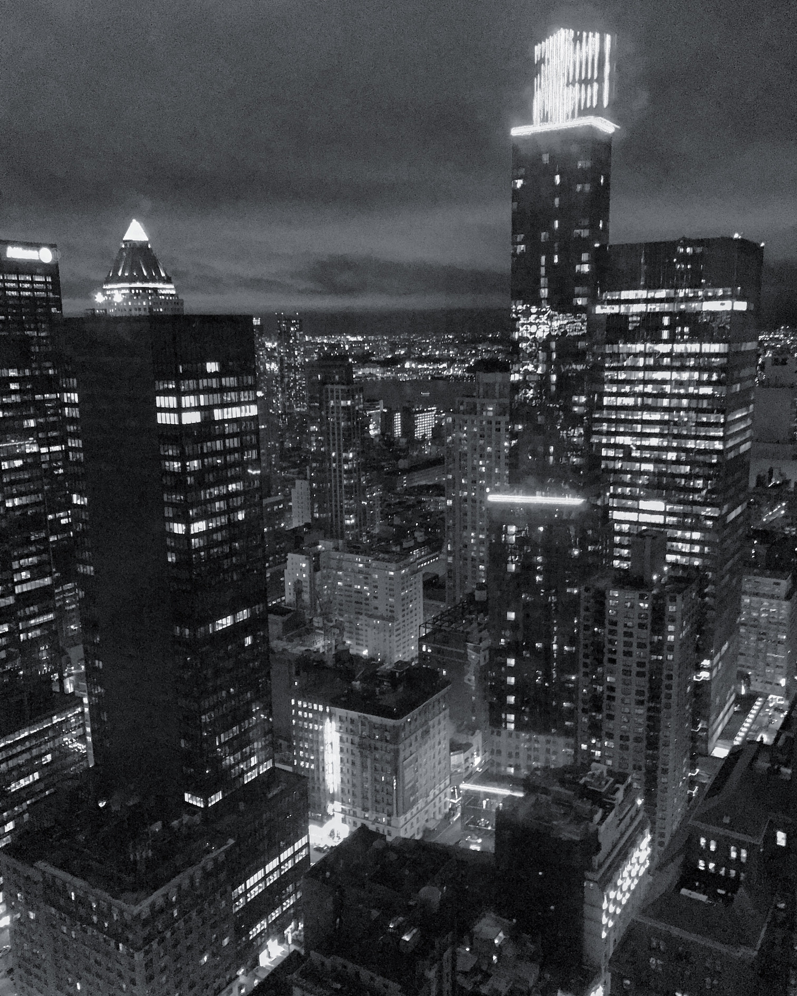 Apple iPhone9,4 sample photo. View from our window, last night, nyc photography