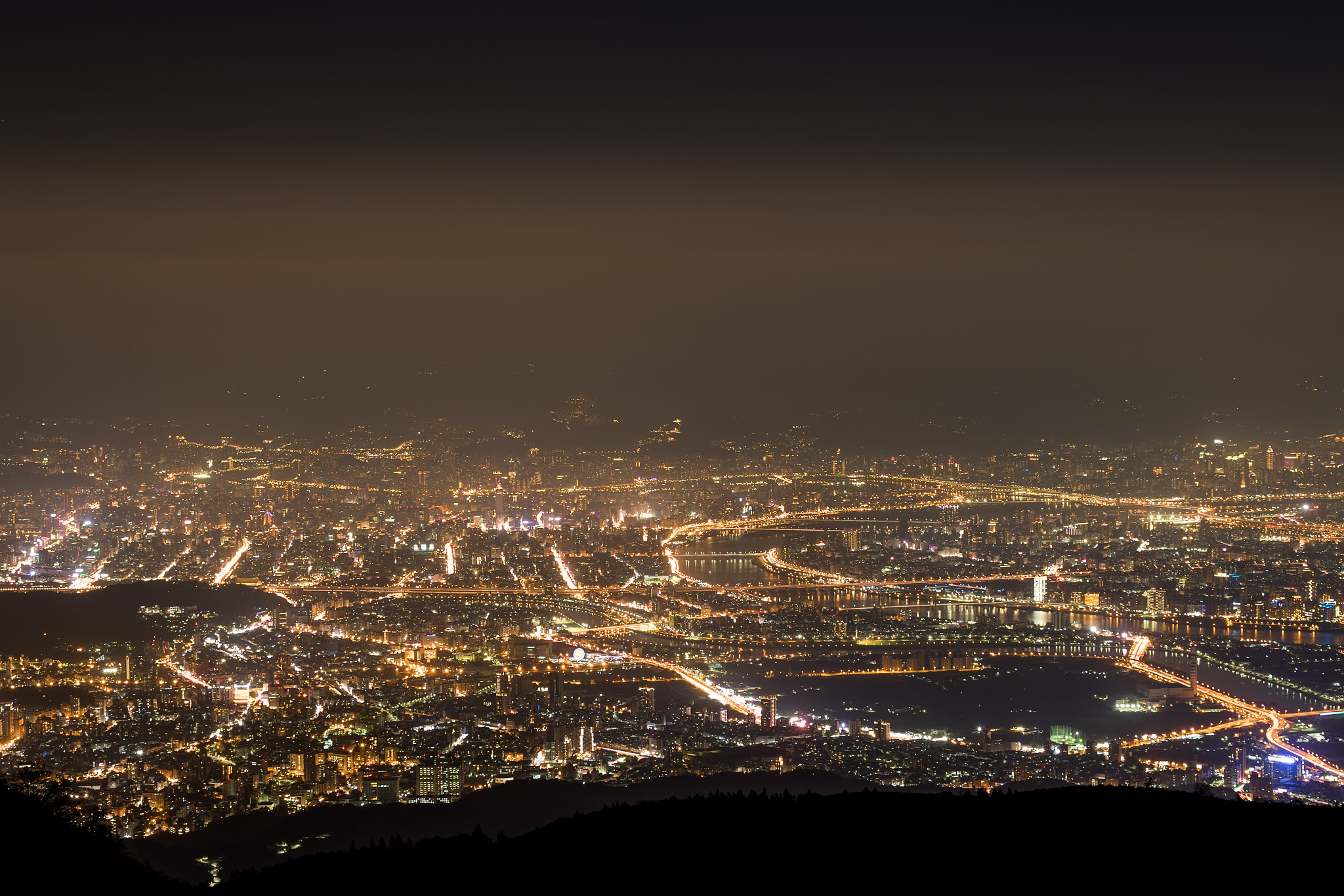 Canon EF 70-300mm F4-5.6L IS USM sample photo. 大屯山台北市夜景 photography