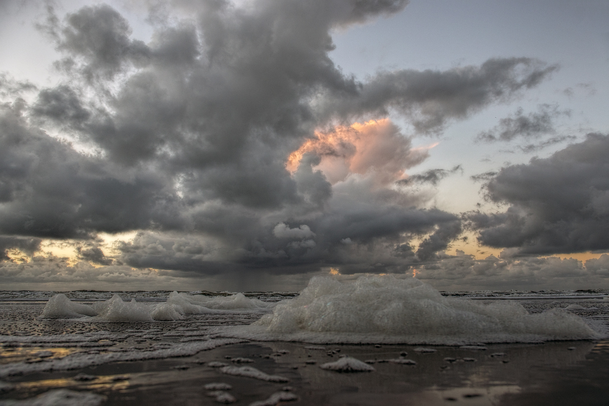 Canon EOS 6D sample photo. Sunset and foamy water photography