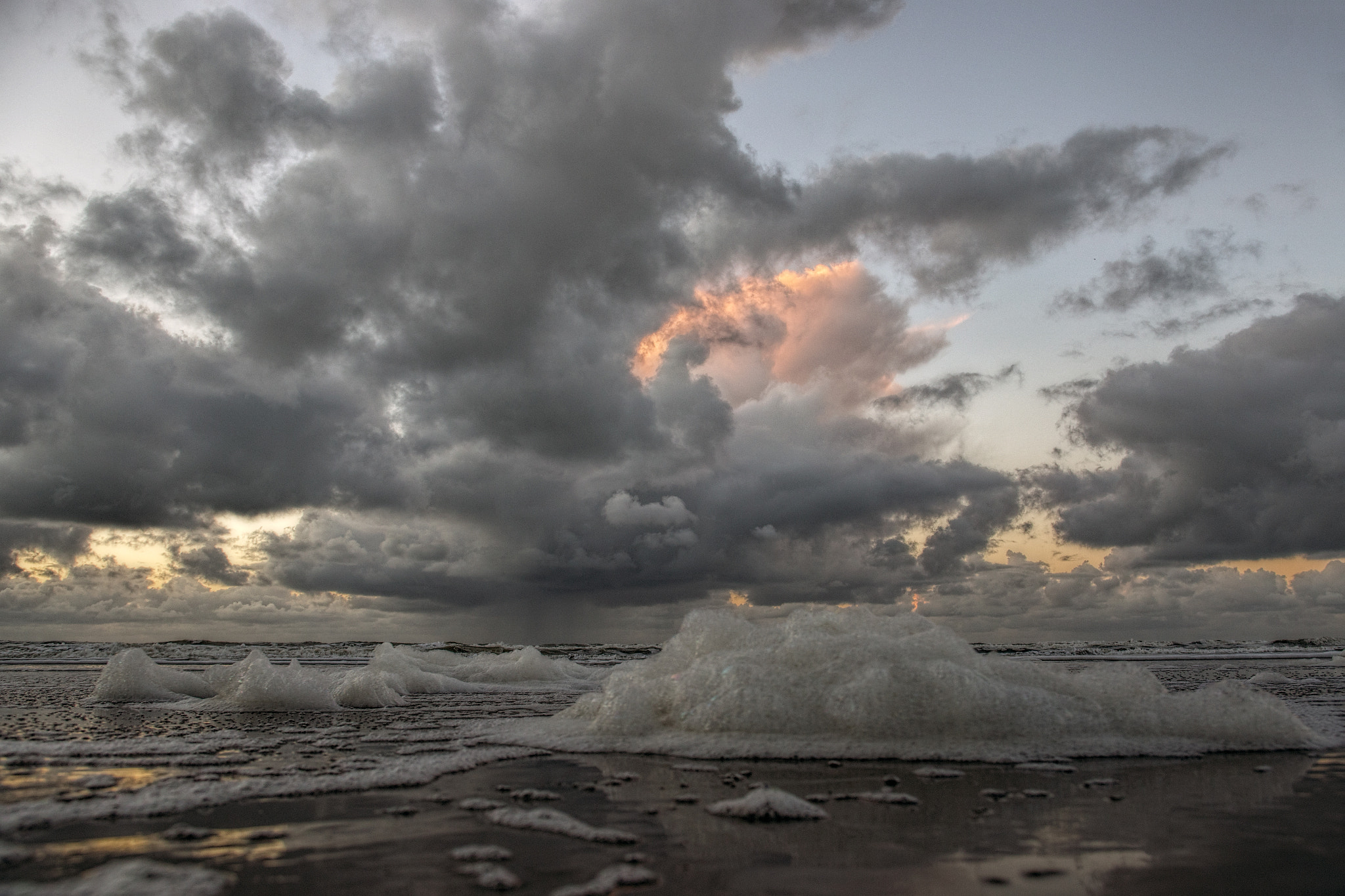 Canon EOS 6D + EF28-70mm f/2.8L USM sample photo. Sunset and foamy water photography