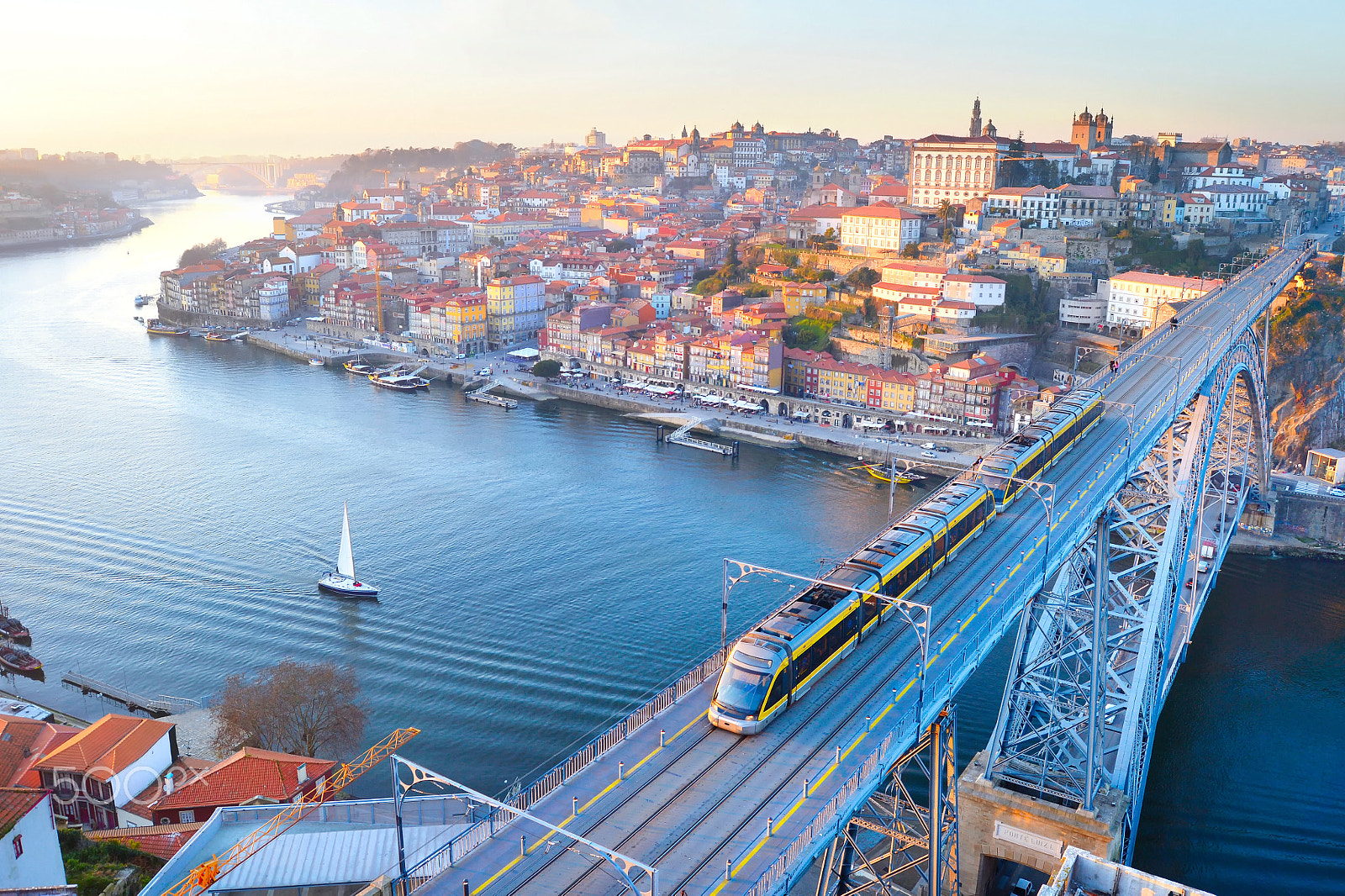 AF Zoom-Nikkor 28-80mm f/3.3-5.6G sample photo. Porto at sunset, portugal photography
