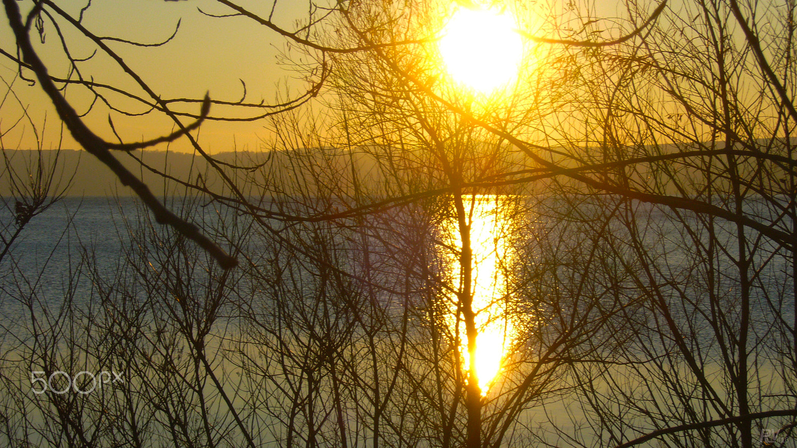 Panasonic DMC-FX3 sample photo. Sunset on the lake photography