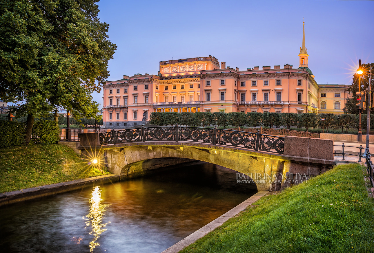 Nikon D800 sample photo. Evening at mikhailovsky castle photography