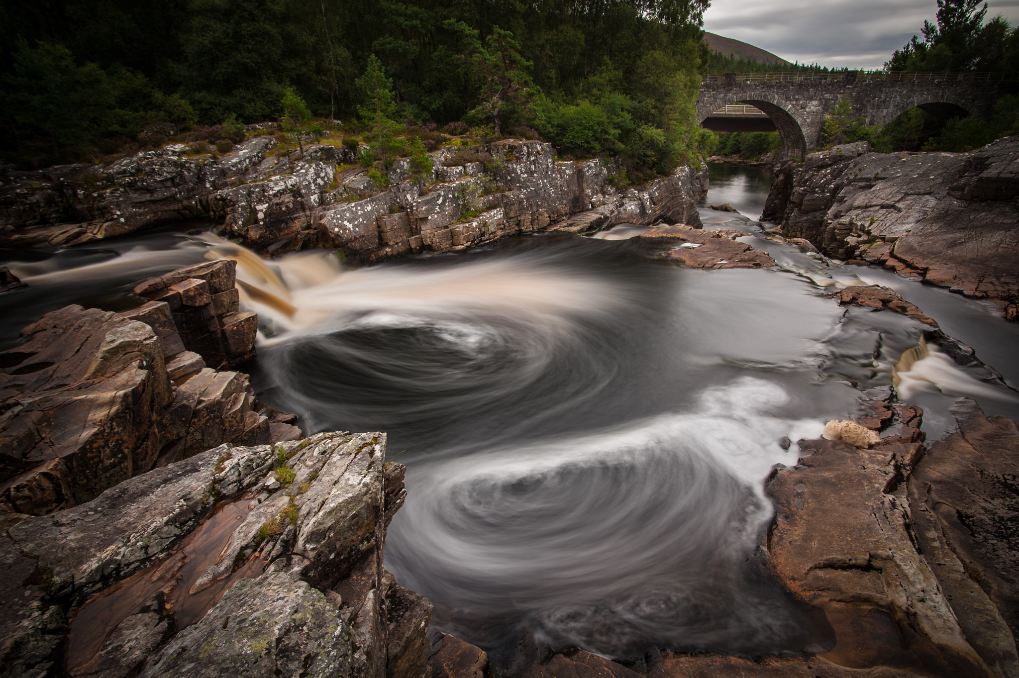 Nikon D700 sample photo. Strathgarve waterfalls and whirlpools photography