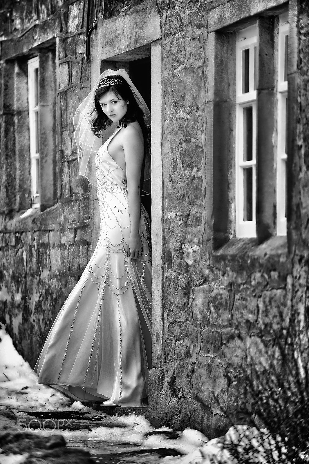 Nikon D3S sample photo. Winters bride photography