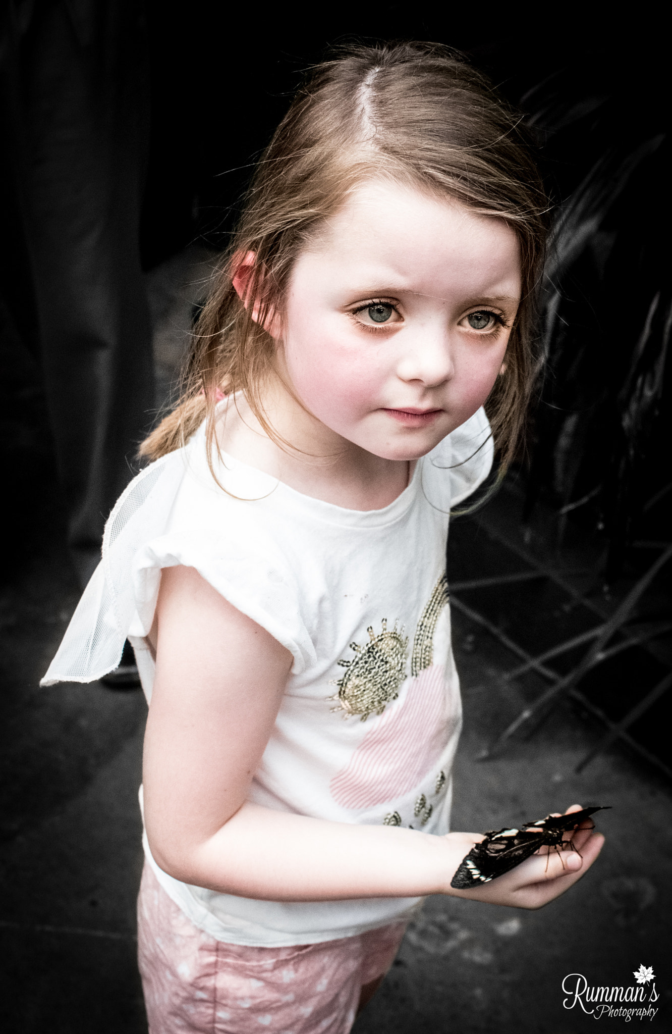 Canon EF-S 24mm F2.8 STM sample photo. Little girl with butterfly photography
