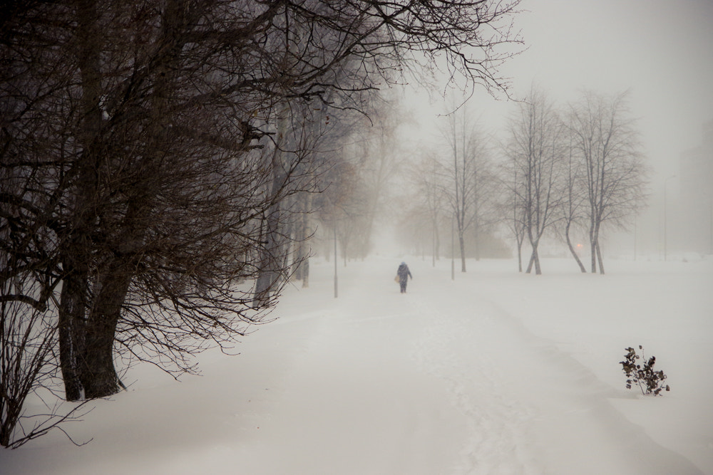 Pentax K-70 sample photo. Blizzard photography