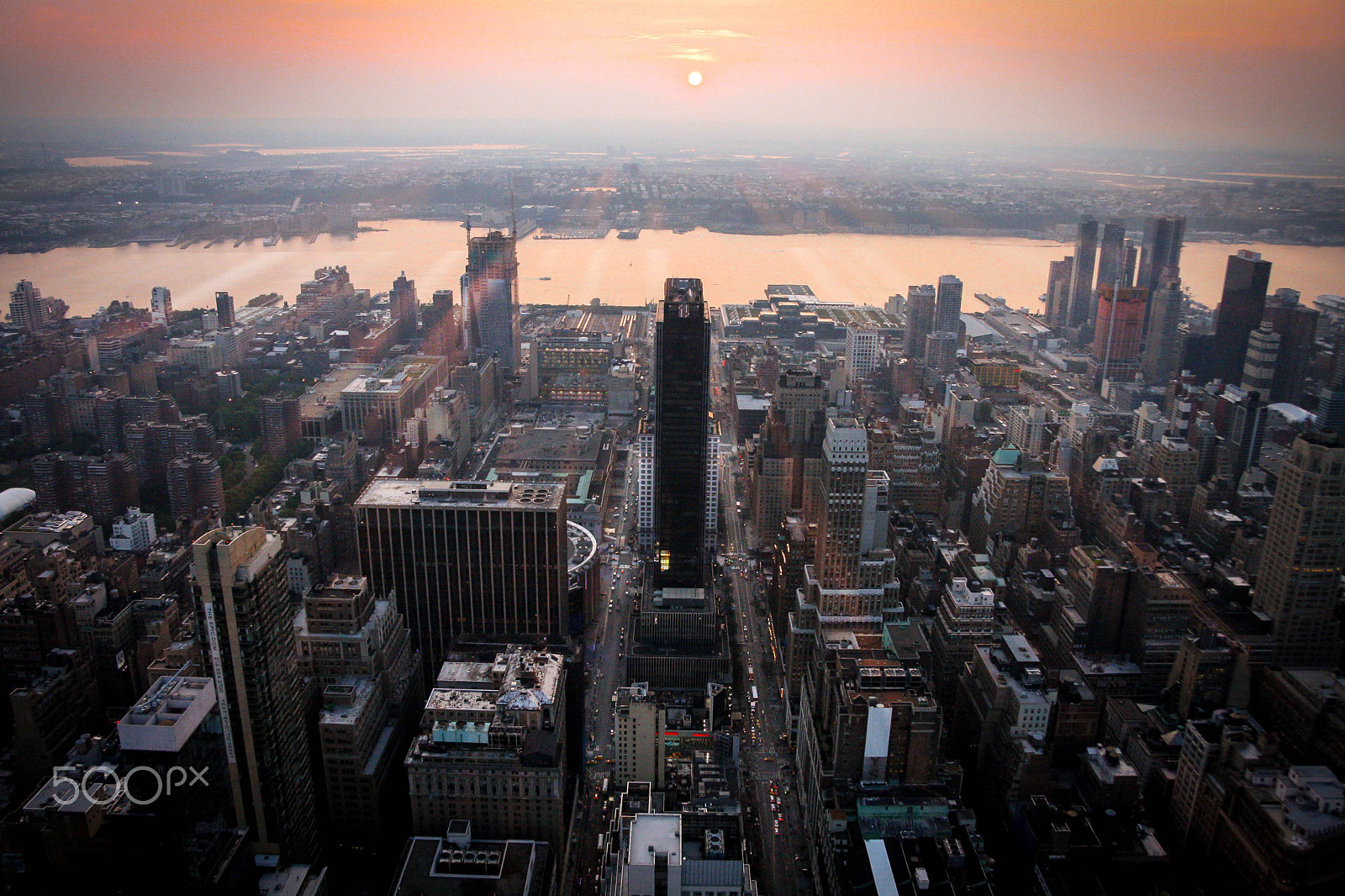 Canon EF-S 17-85mm F4-5.6 IS USM sample photo. Sunset over manhattan photography