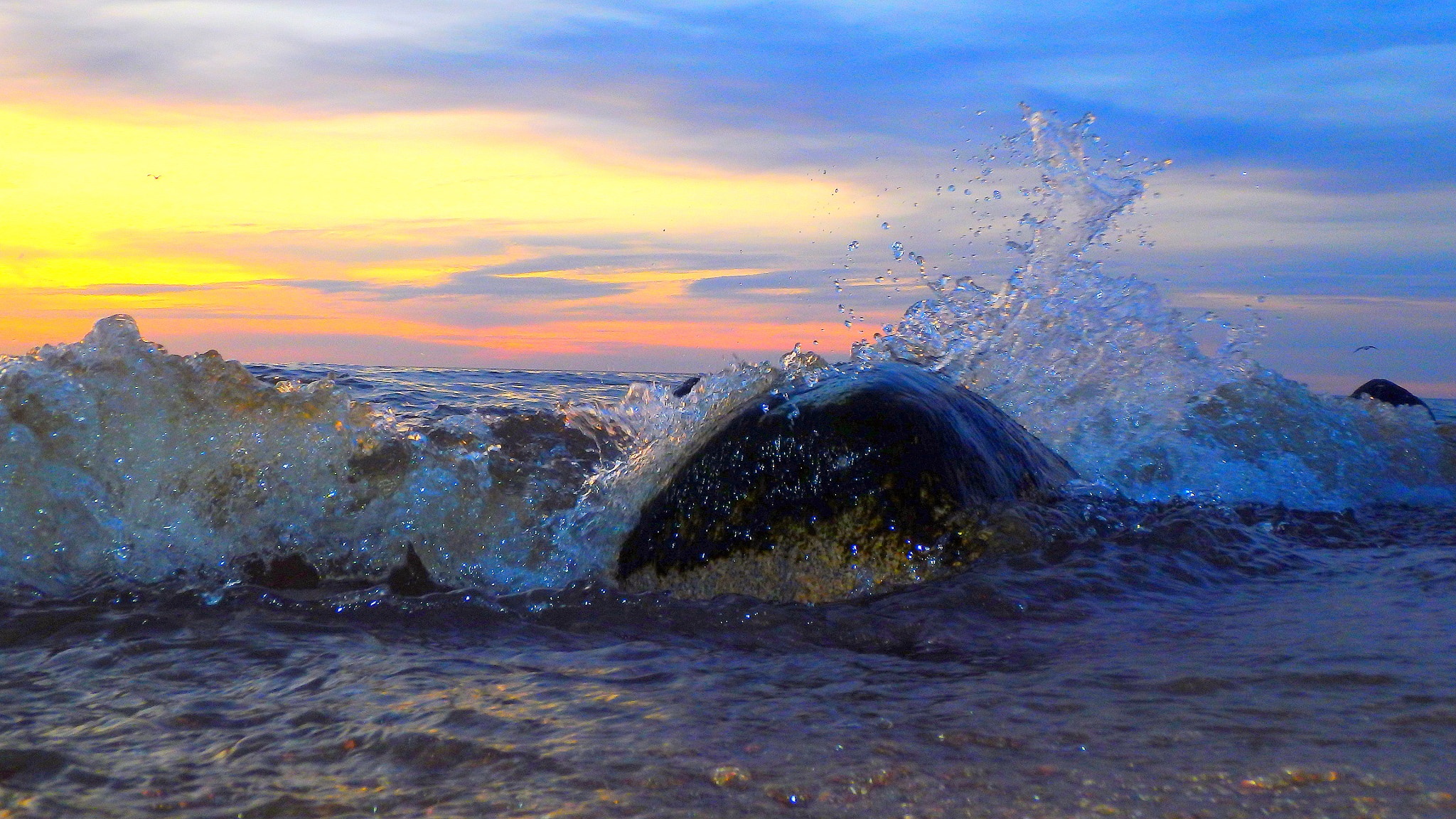 Olympus TG-850 sample photo. Shining sea 2 photography