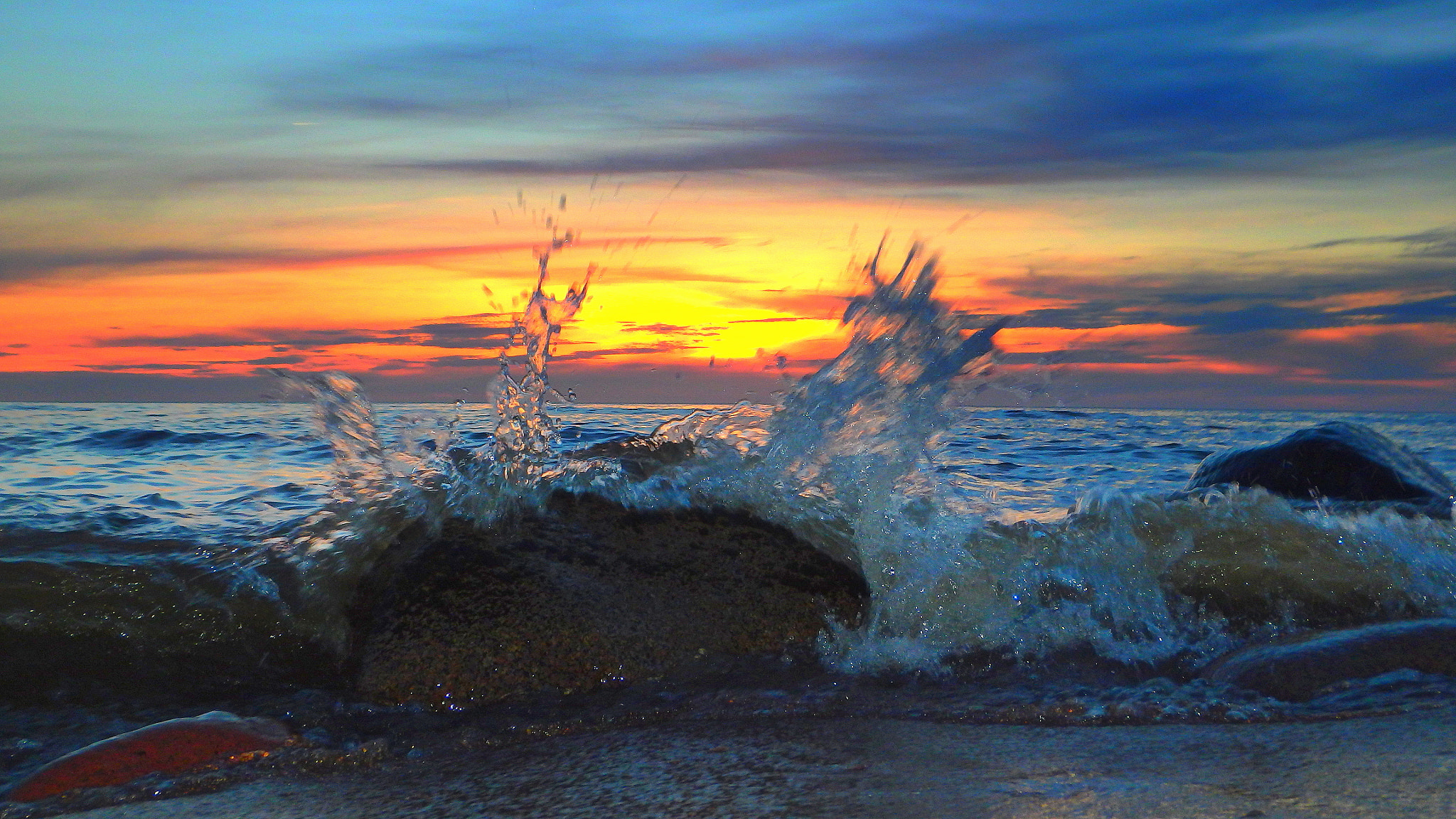 Olympus TG-850 sample photo. Shining sea 5 photography