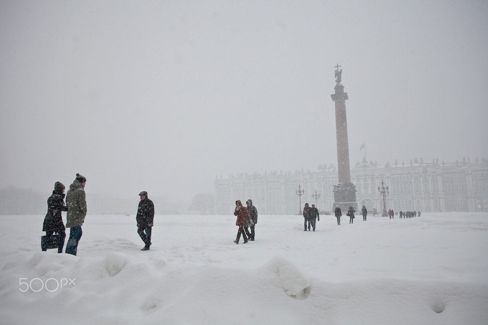 Canon EOS 5D Mark II sample photo. Snowfall in saint petersburg photography