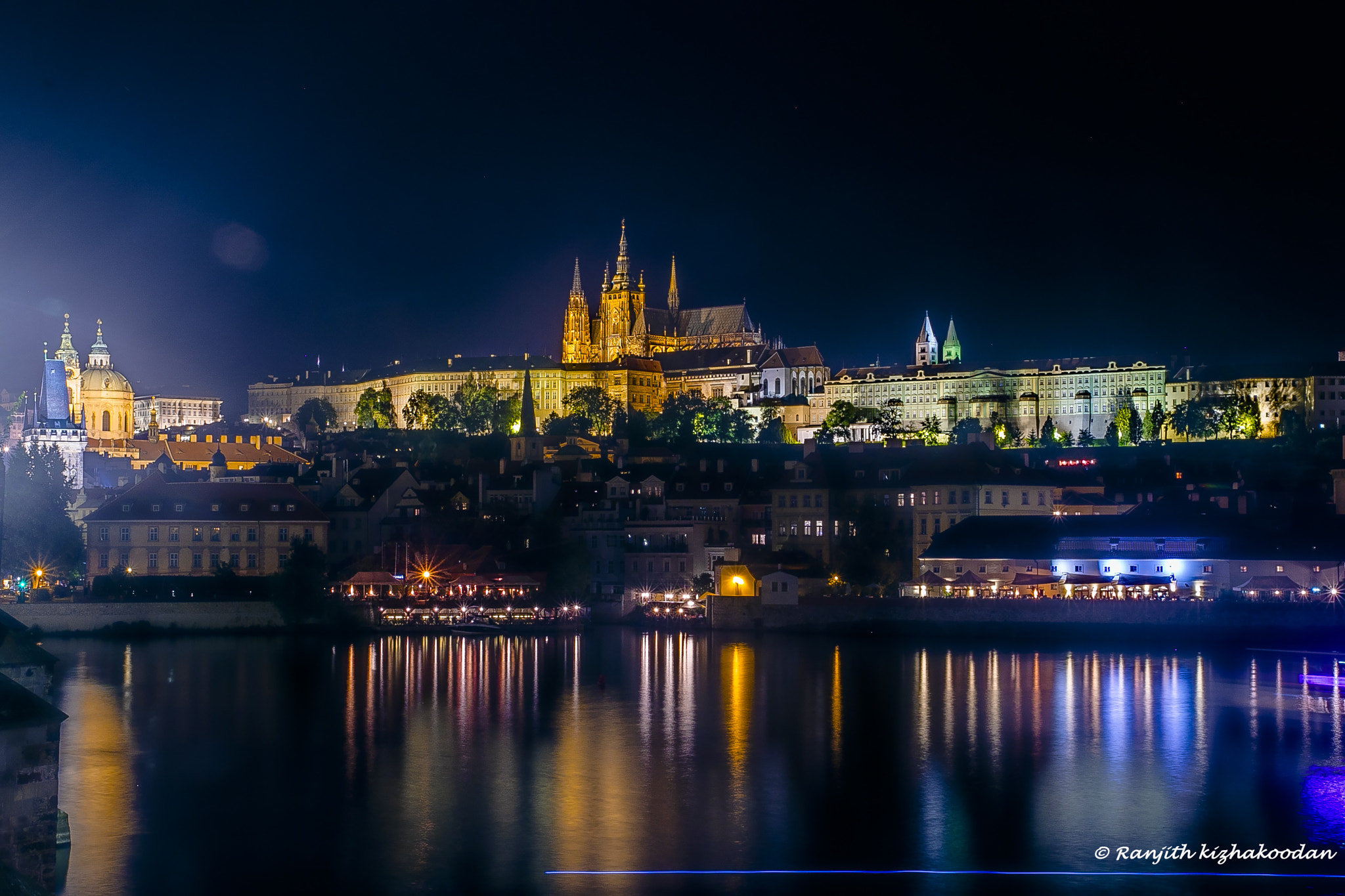 Canon EOS 80D sample photo. Prague castle view at night photography