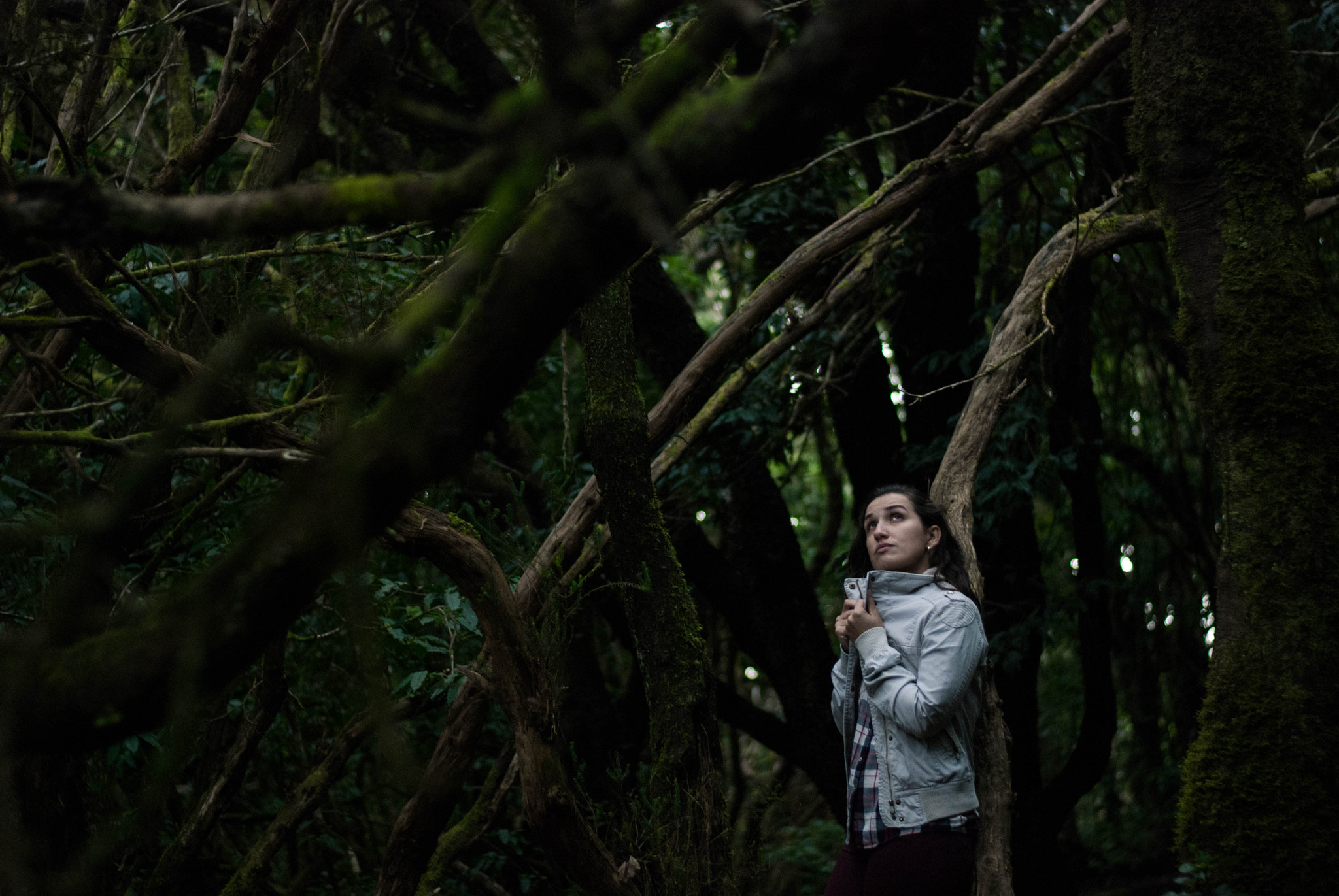 Nikon D80 + Nikon AF-S Nikkor 50mm F1.8G sample photo. Forest portrait photography