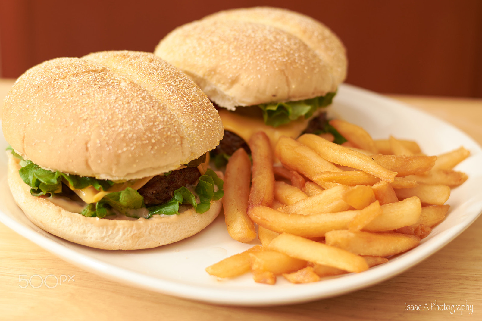 Nikon D5500 sample photo. Beef burger and fries photography