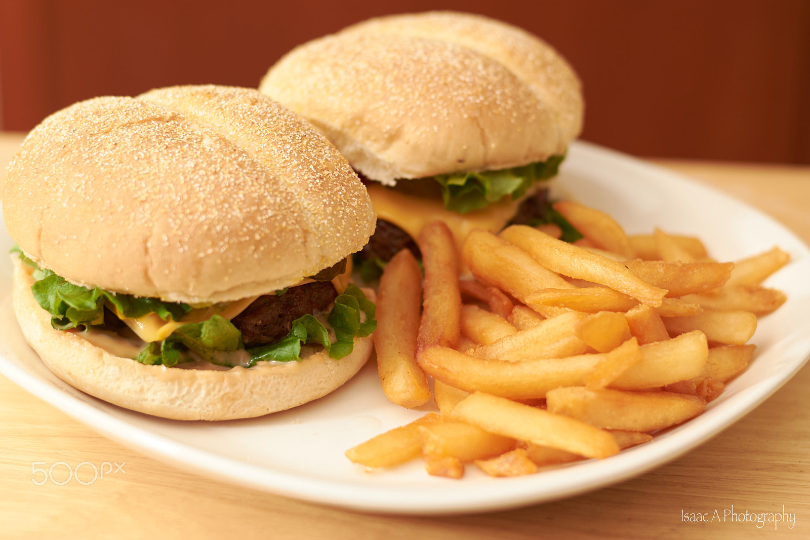 Nikon AF-S Nikkor 50mm F1.8G sample photo. Beef burger and fries photography