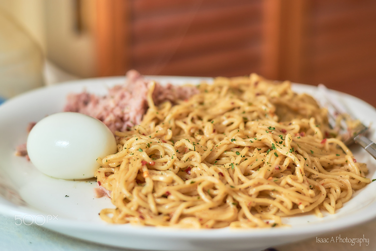 Nikon AF-S Nikkor 50mm F1.8G sample photo. Noodles and boiled egg photography