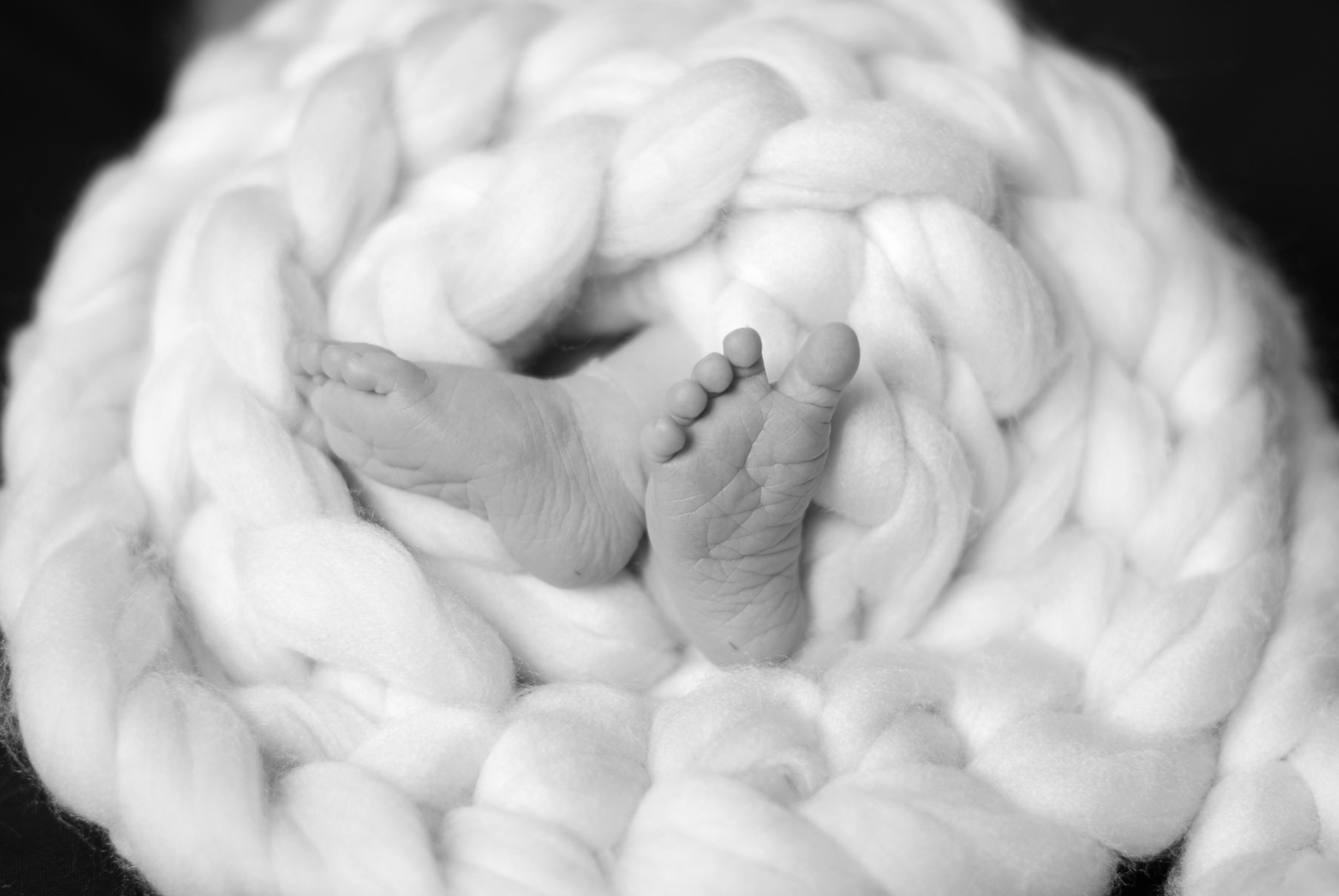 Nikon D200 + Nikon AF-S Nikkor 50mm F1.4G sample photo. My baby boys feet, one week old photography