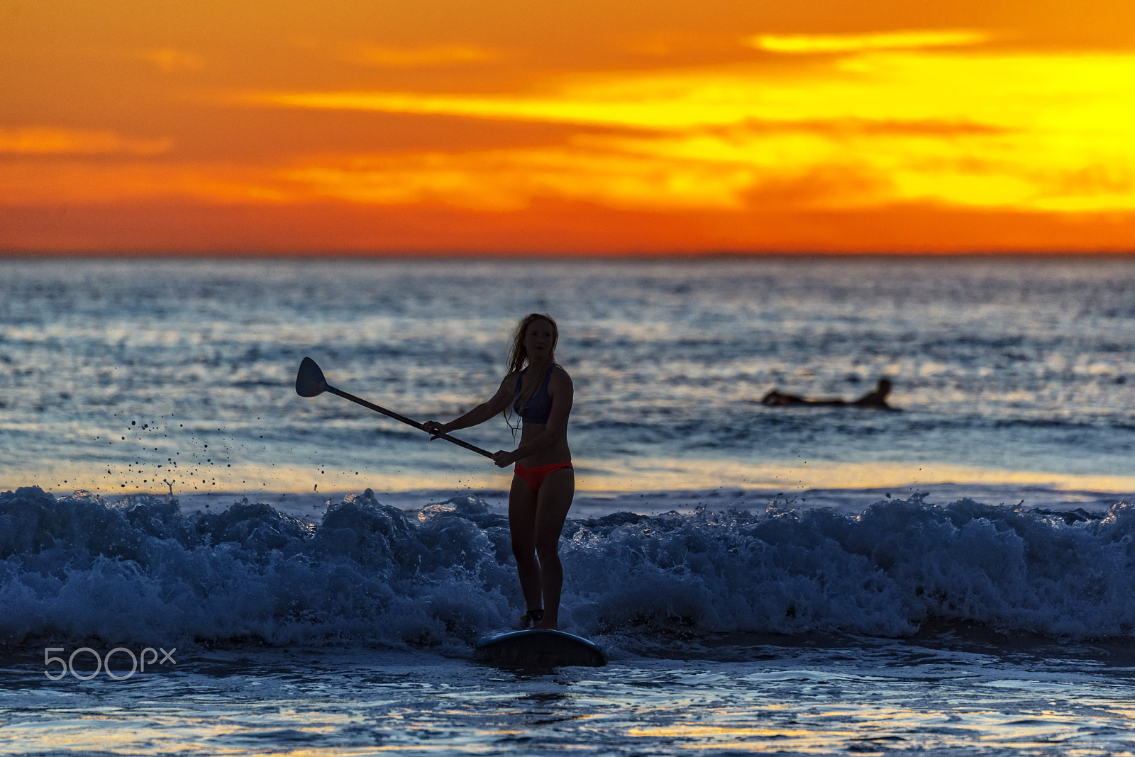 Nikon D600 sample photo. Stand up paddle-boarder at sunset in oceanside photography