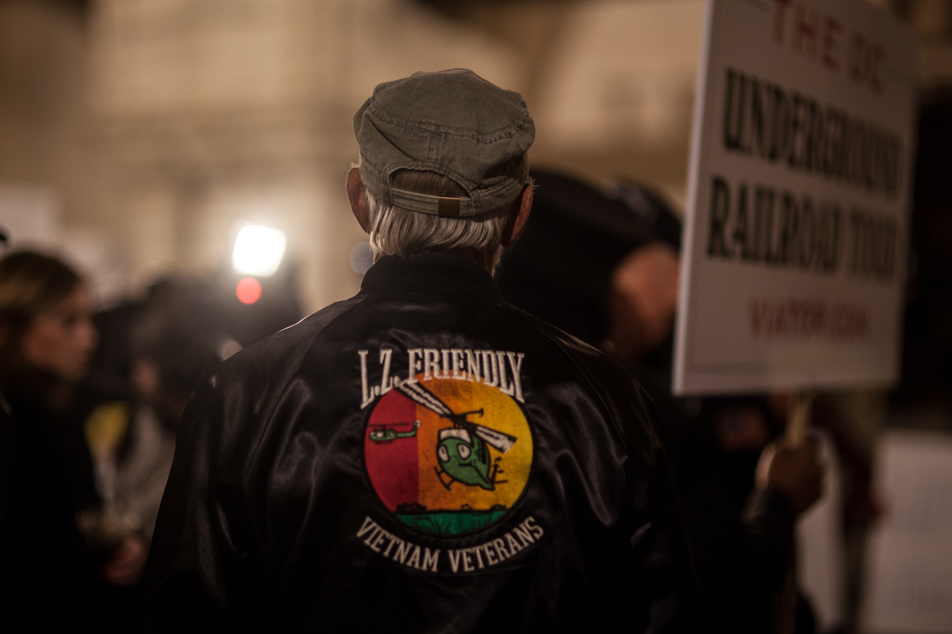 Sigma 85mm F1.4 EX DG HSM sample photo. Washington d.c. donald trump protest photography