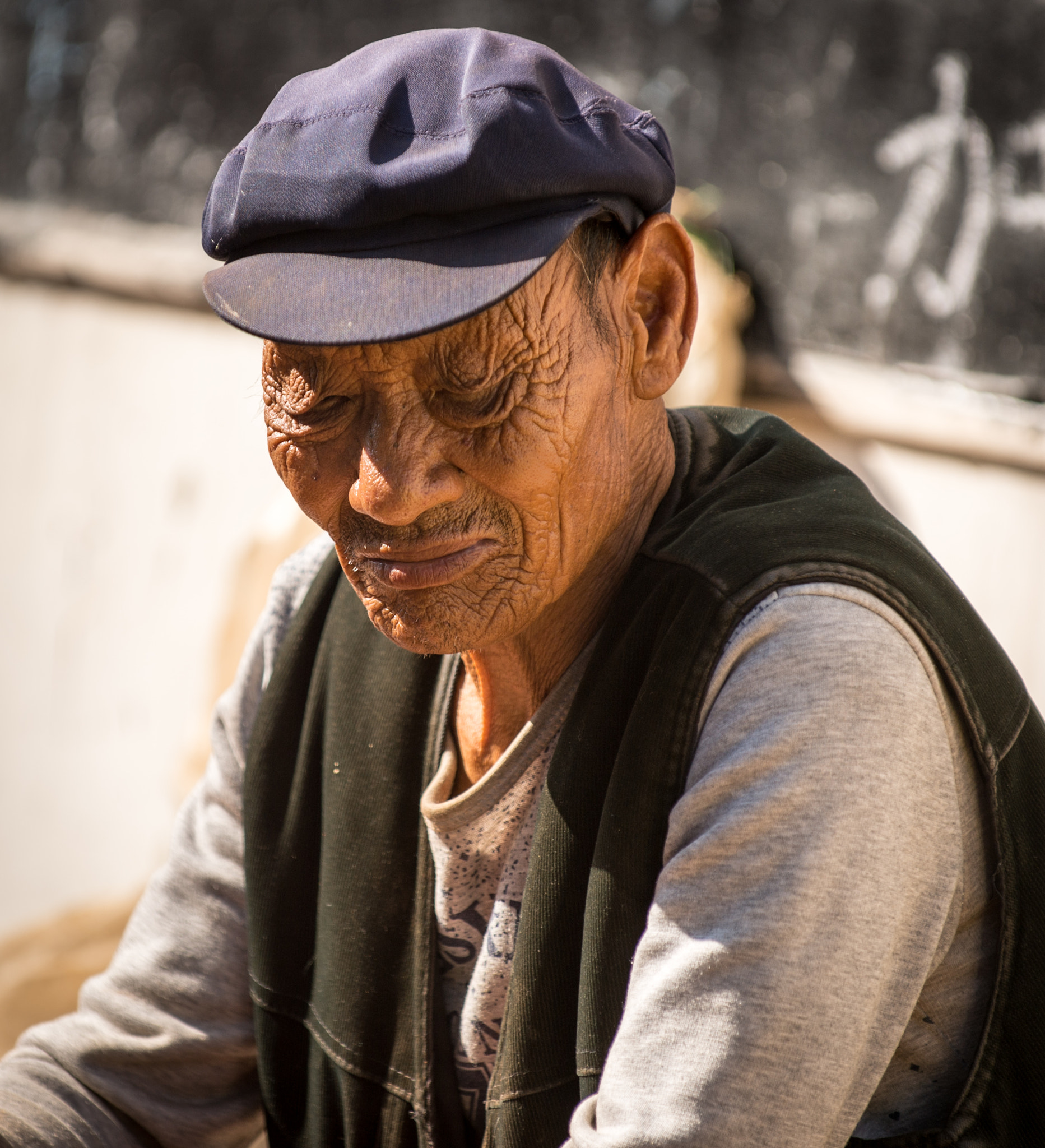 Nikon Df sample photo. Character street portrait, dali, china photography