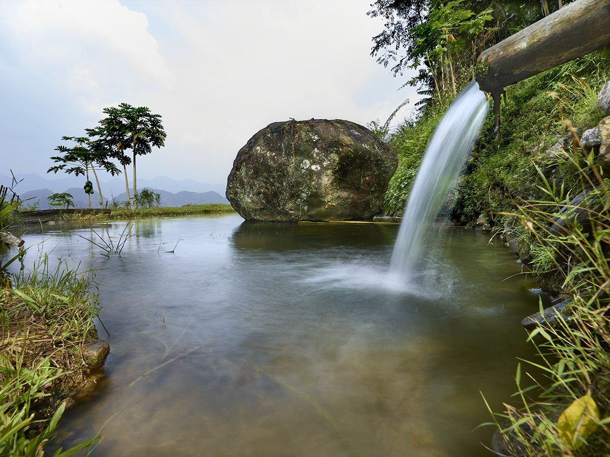 Phase One IQ260 sample photo. Vietnamese farm house fish pond photography