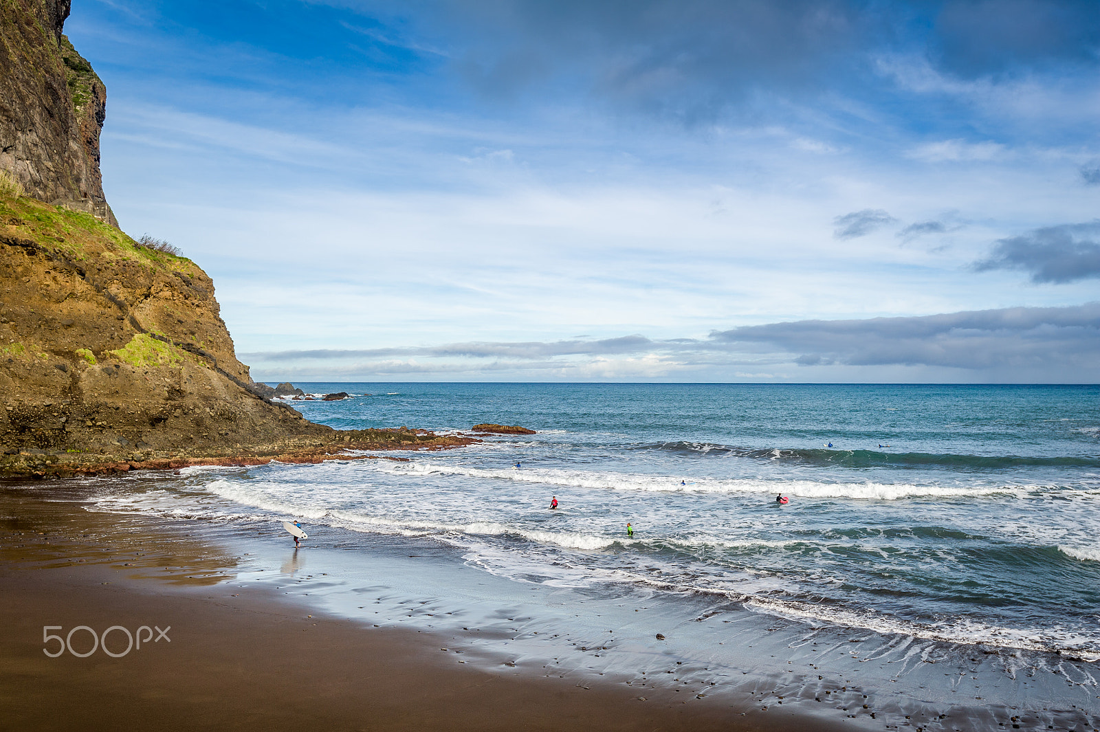 Nikon D3S sample photo. Surfer's beach praia da alagoa, madeira island photography