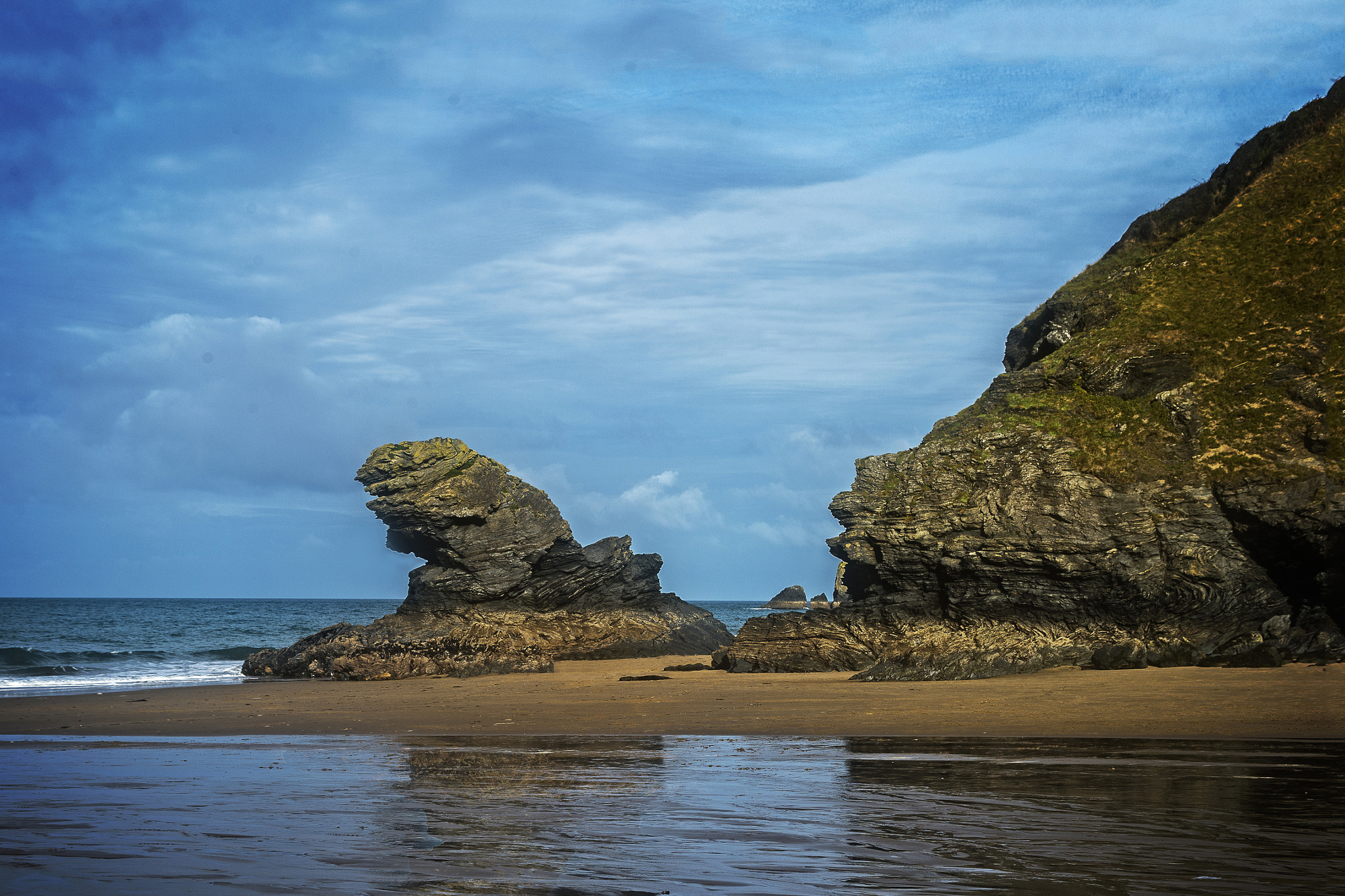 Nikon Df sample photo. Llangrannog, wales, uk photography