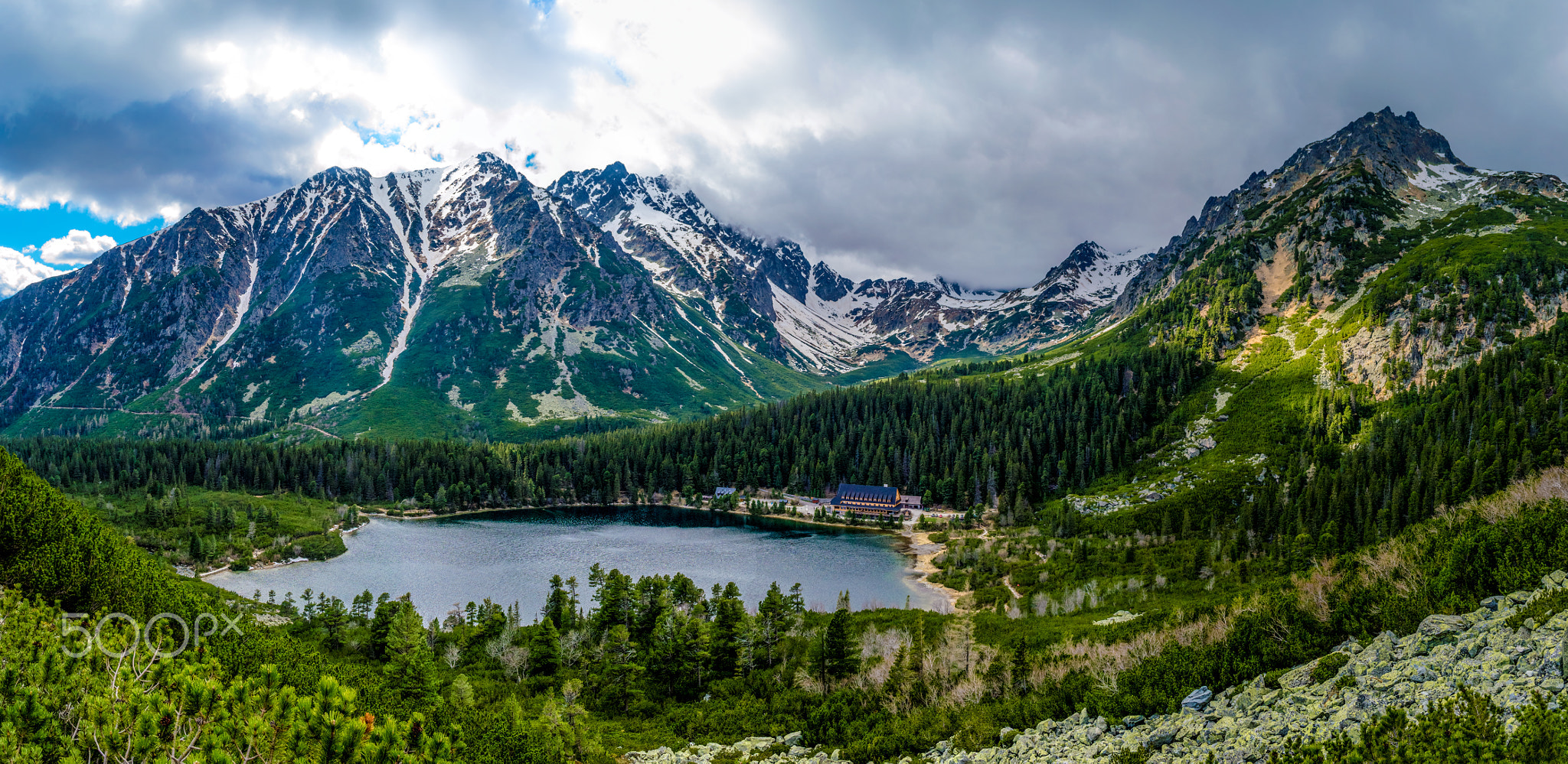 Lake in high mountains