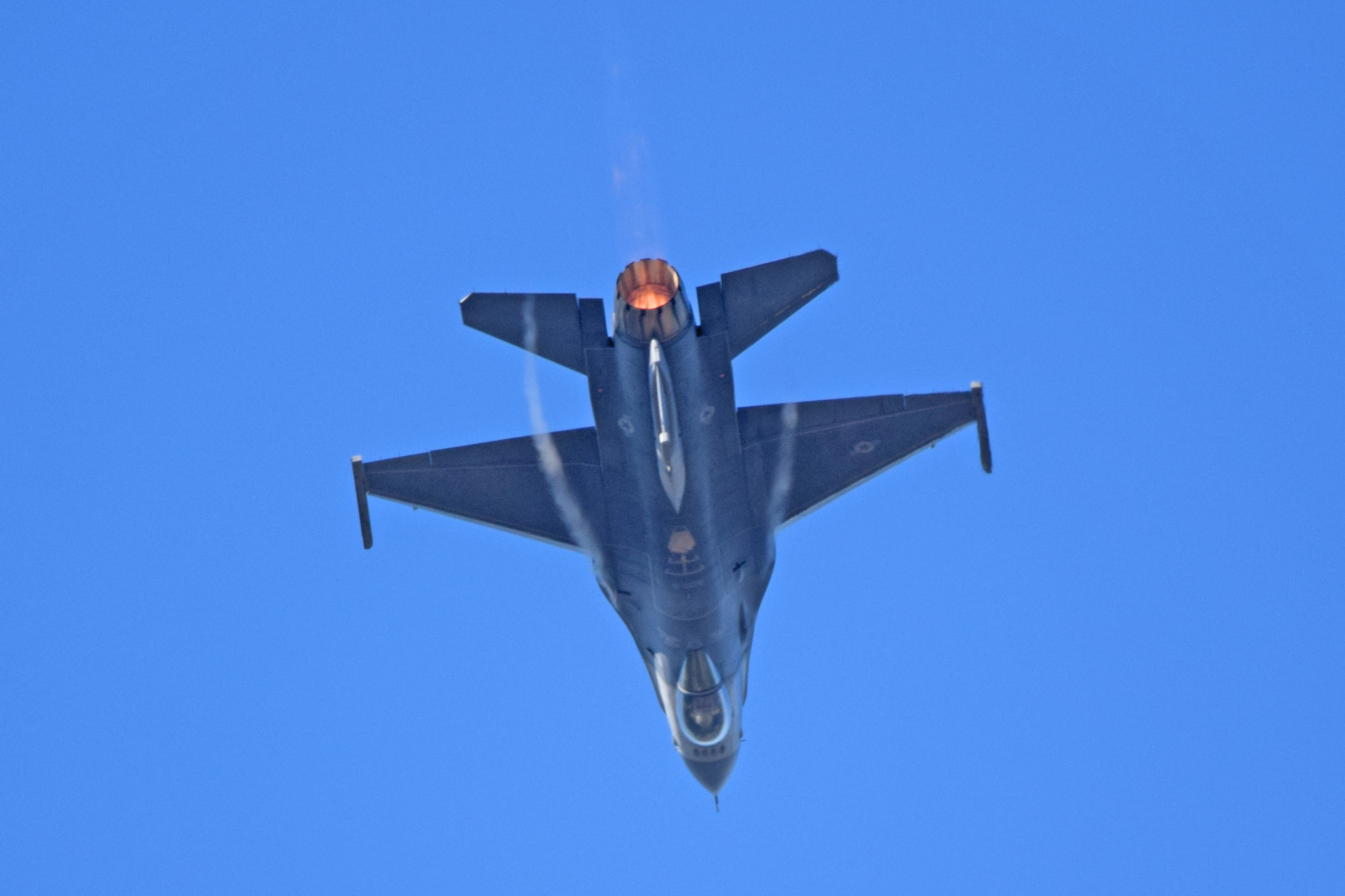 Nikon D5300 sample photo. F-16 viper inverted photography