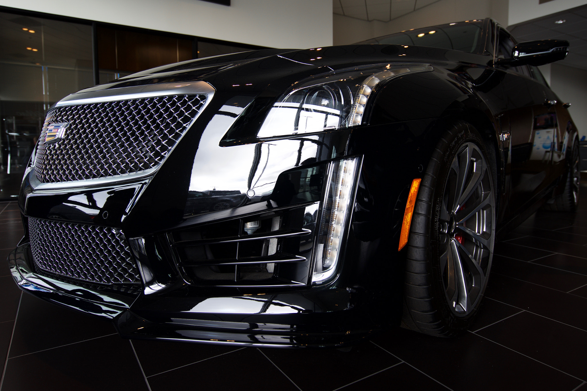 Sony a7 sample photo. Cts-v in the showroom photography