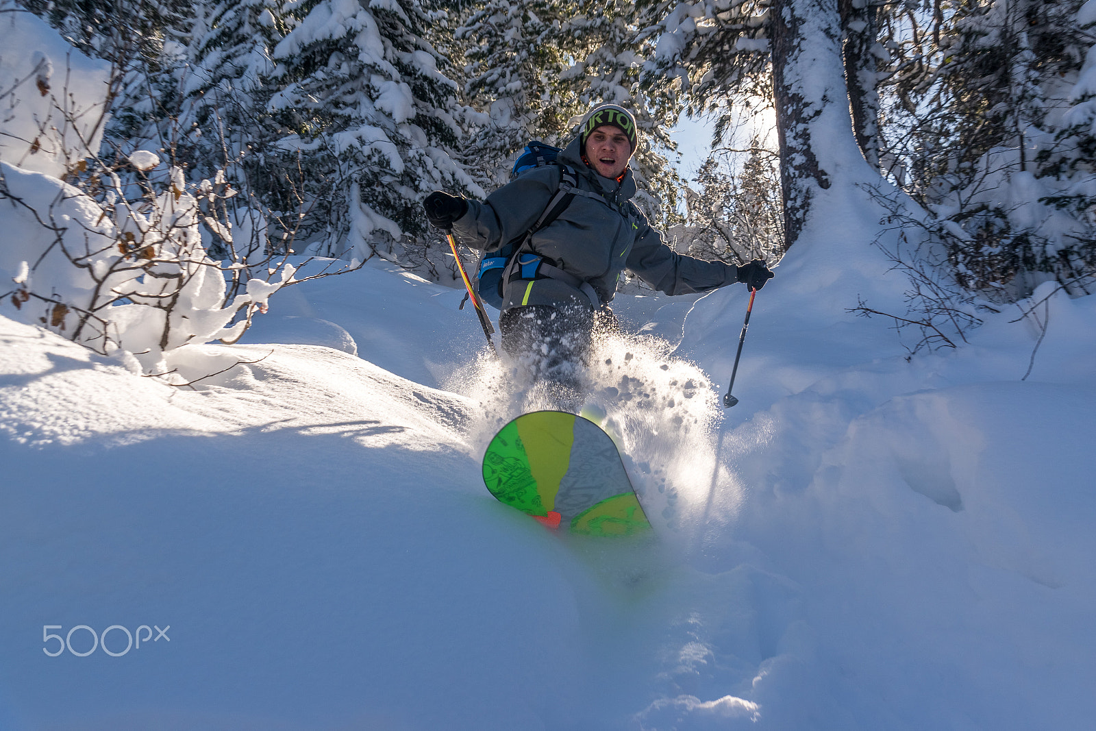 Sony DT 18-135mm F3.5-5.6 SAM sample photo. Freeride in khamar-daban mountains photography