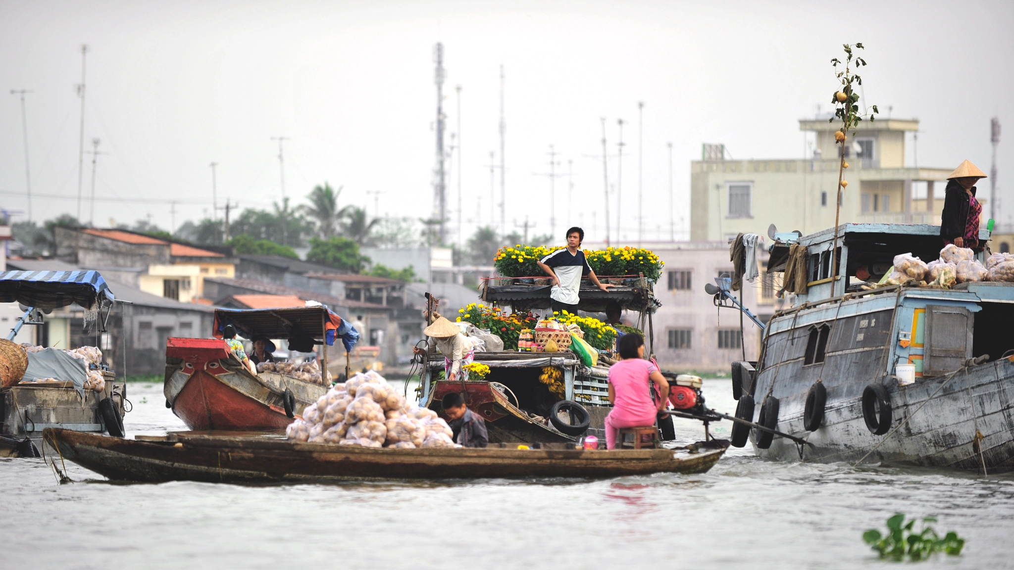Nikon D3S sample photo. River market - cái răng,viet nam photography