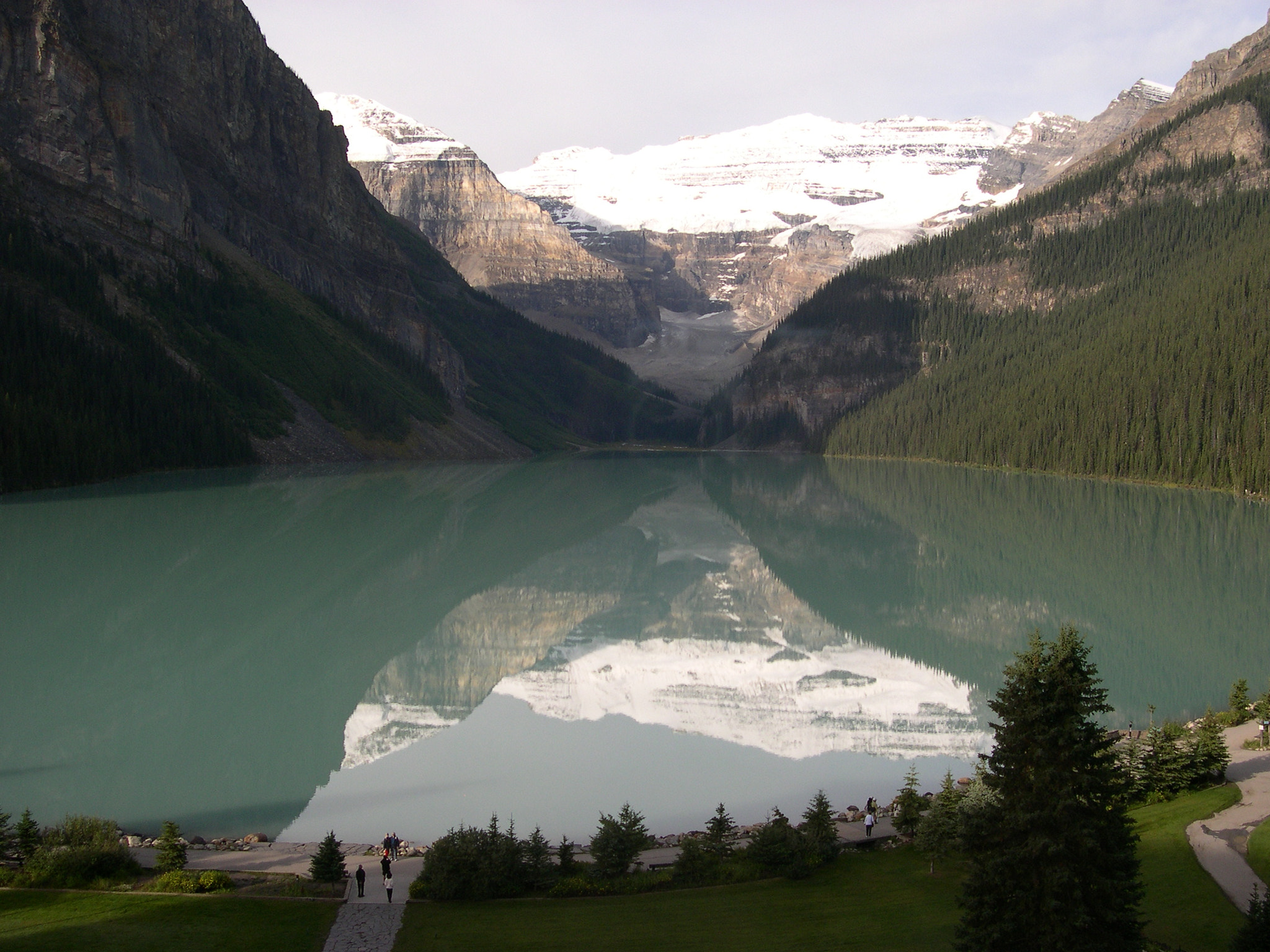 Nikon E4300 sample photo. View from hotel window on lake louise, canada photography