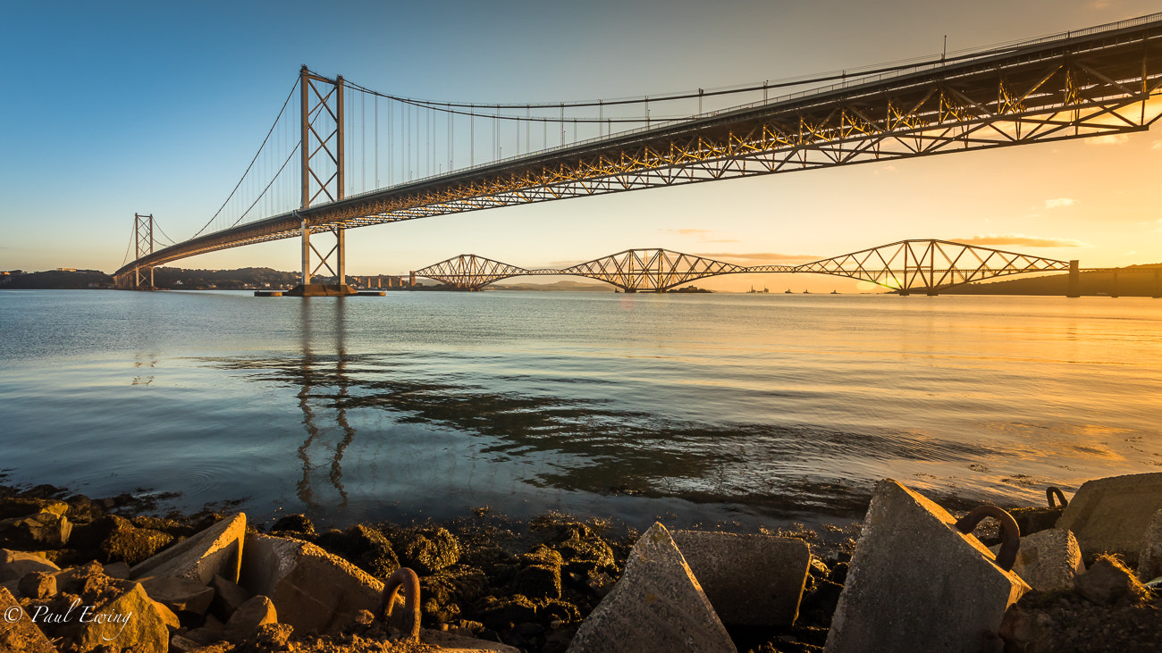 Sigma 10-20mm F4-5.6 EX DC HSM sample photo. Dawn at the bridges photography