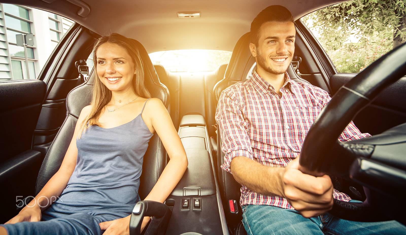 Nikon D610 sample photo. Couple driving in a sport car photography