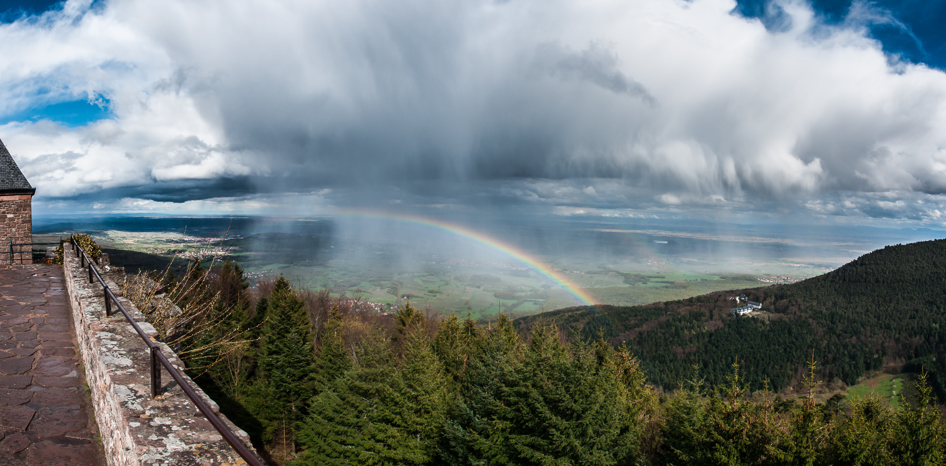 Sony Alpha DSLR-A700 sample photo. Rainbow on mont saint odile photography