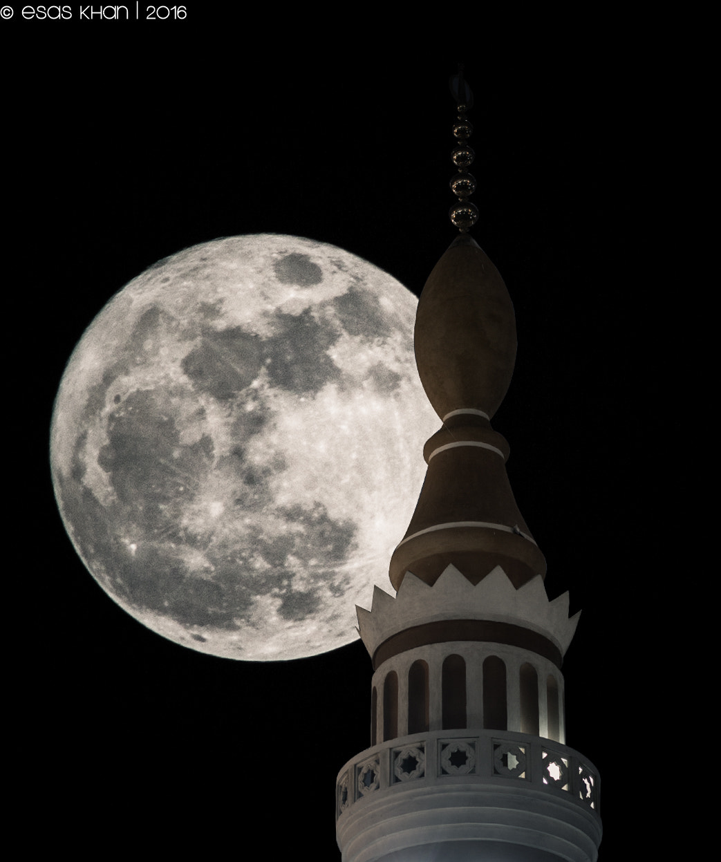 Canon EF 90-300mm F4.5-5.6 sample photo. Supermoon in karachi,pakistan photography