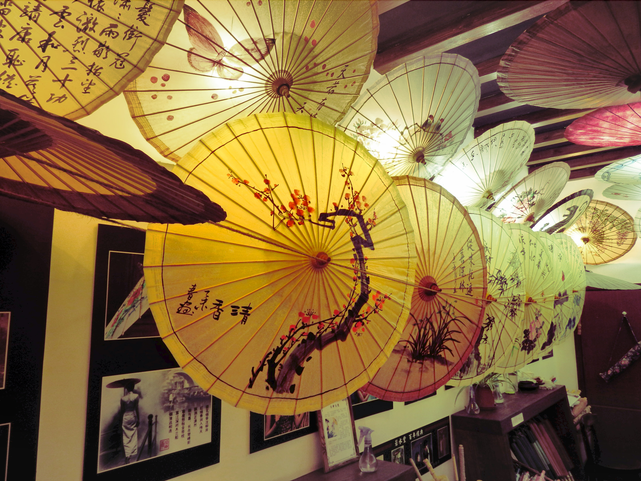 Olympus SZ-30MR sample photo. Umbrella 油纸伞 photography