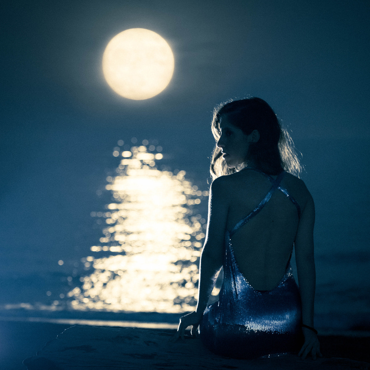 Nikon D7100 sample photo. Superluna y supermodelo photography