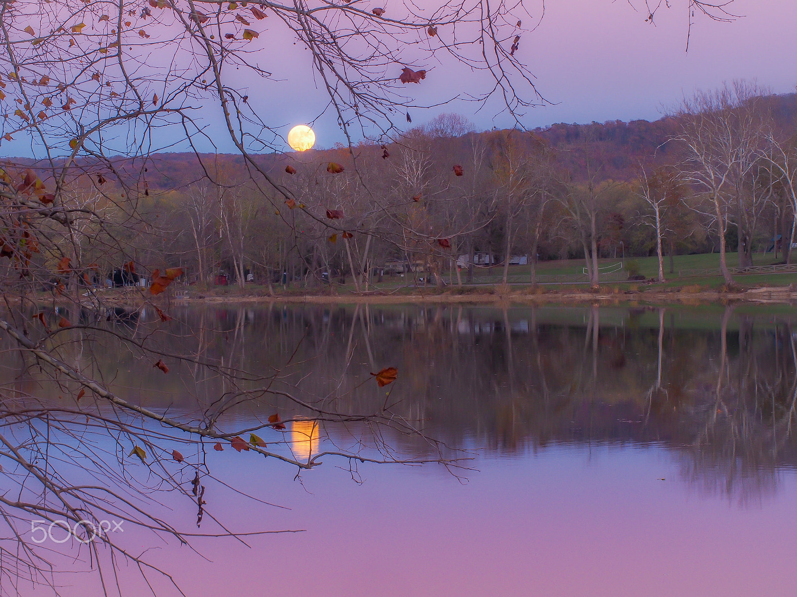 Olympus PEN E-PL5 sample photo. Super moon over the shenandoah river photography