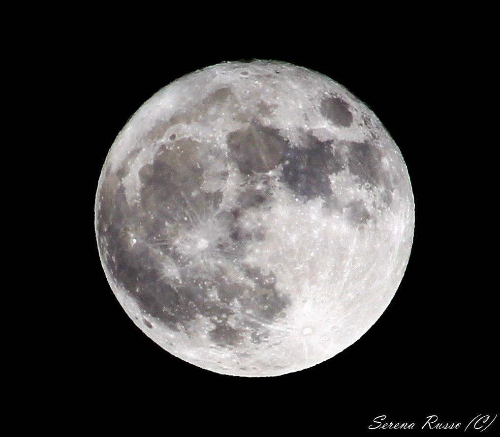 Canon EOS 100D (EOS Rebel SL1 / EOS Kiss X7) + Sigma 50-200mm F4-5.6 DC OS HSM sample photo. The moon photography