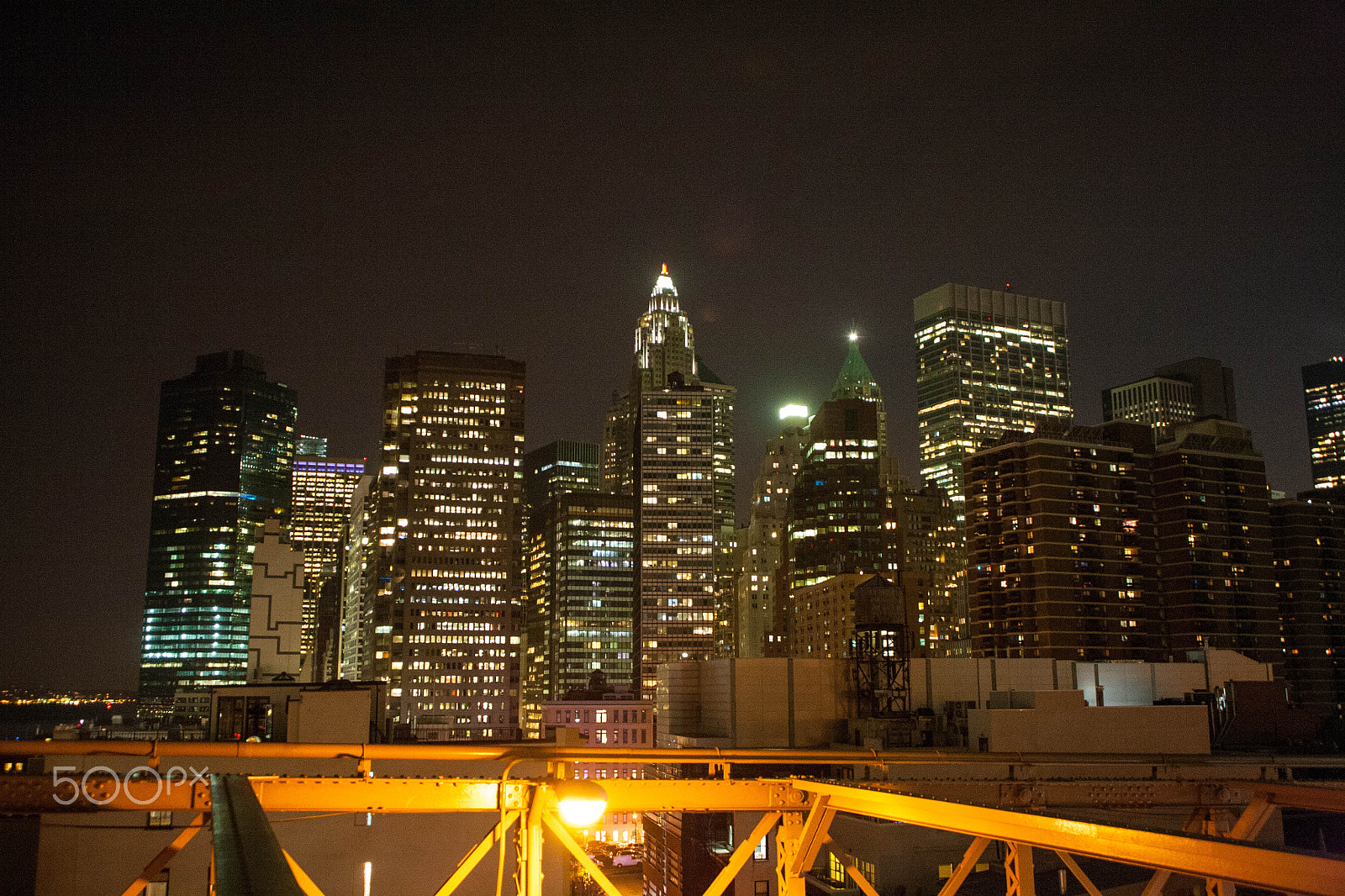 Canon EOS 5D sample photo. Night walk on brooklyn bridge photography