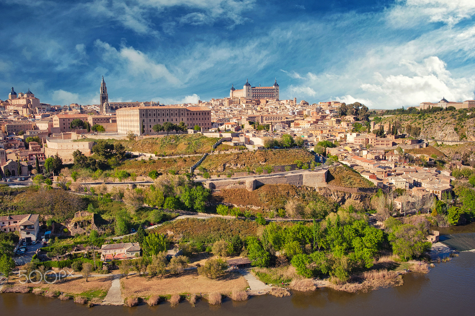 Nikon D700 + Nikon AF-S Nikkor 28mm F1.8G sample photo. Toledo, spain old town city skyline. photography