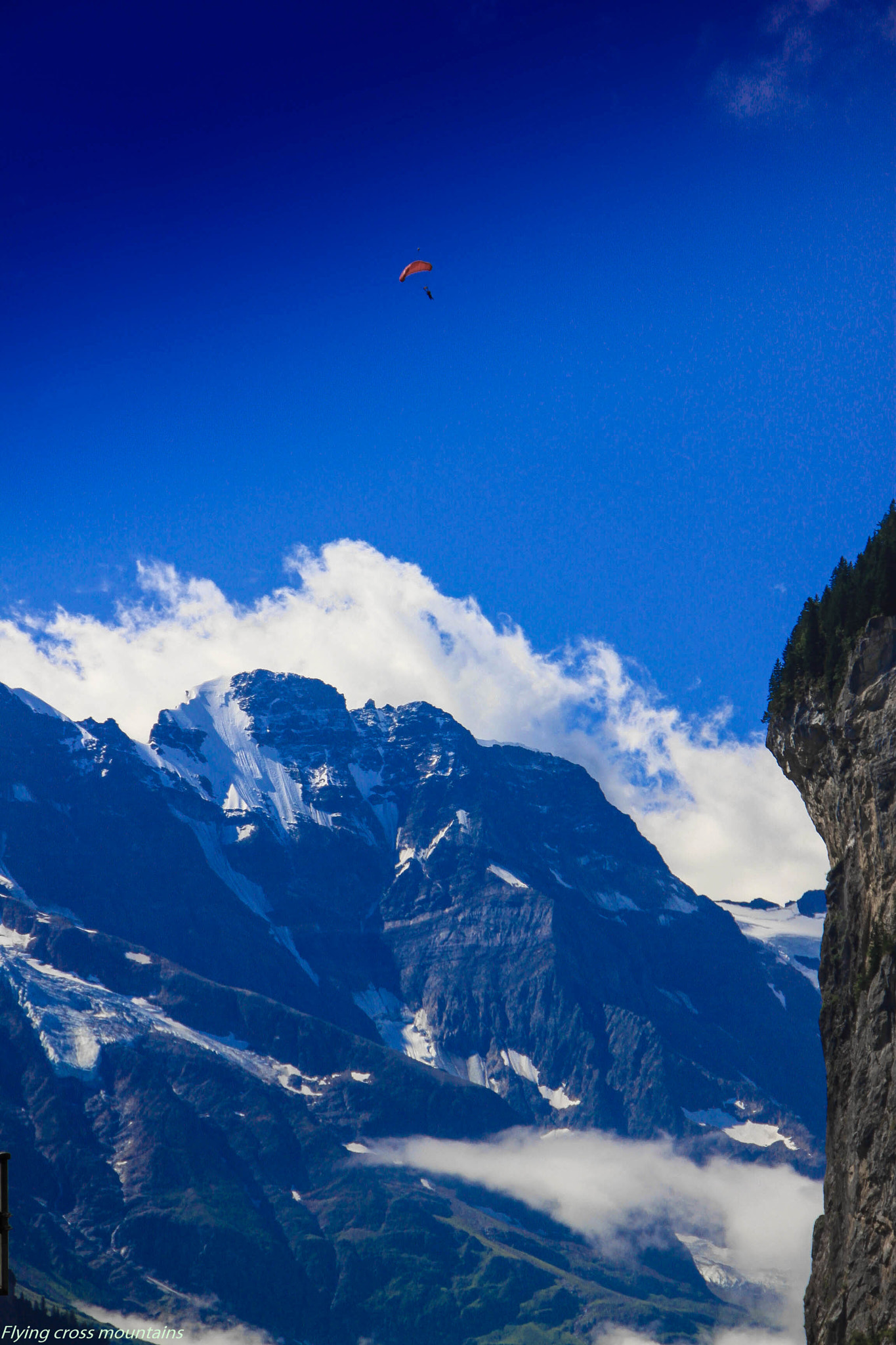 Sigma 18-250mm F3.5-6.3 DC OS HSM sample photo. Flying cross mountains photography