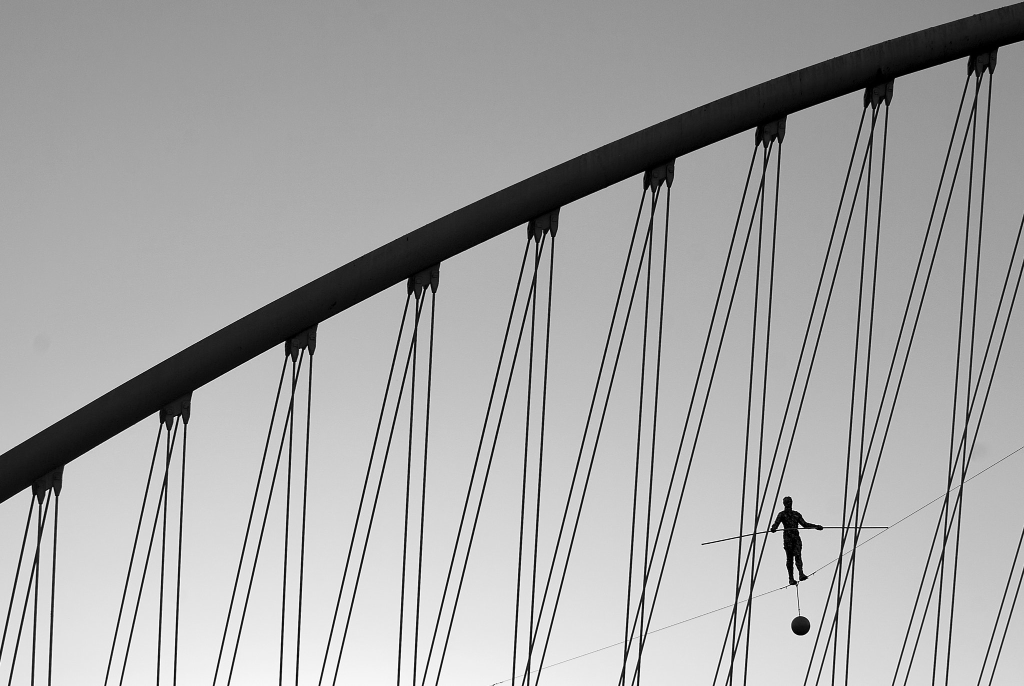 Sigma 50mm F1.4 EX DG HSM sample photo. Tightrope walker... photography